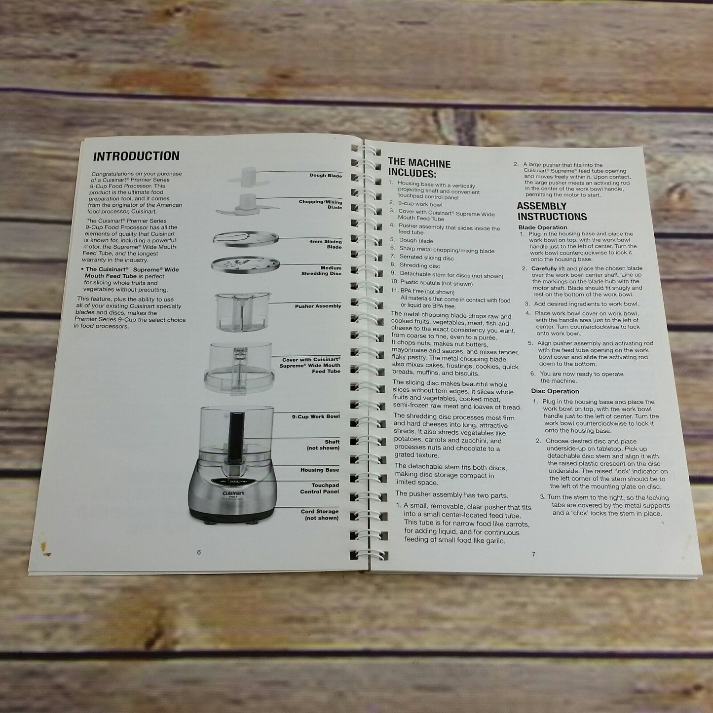 Cuisinart Premier Processor DLC-2009 Owners Manual Recipes Instructions 9 Cup - At Grandma's Table