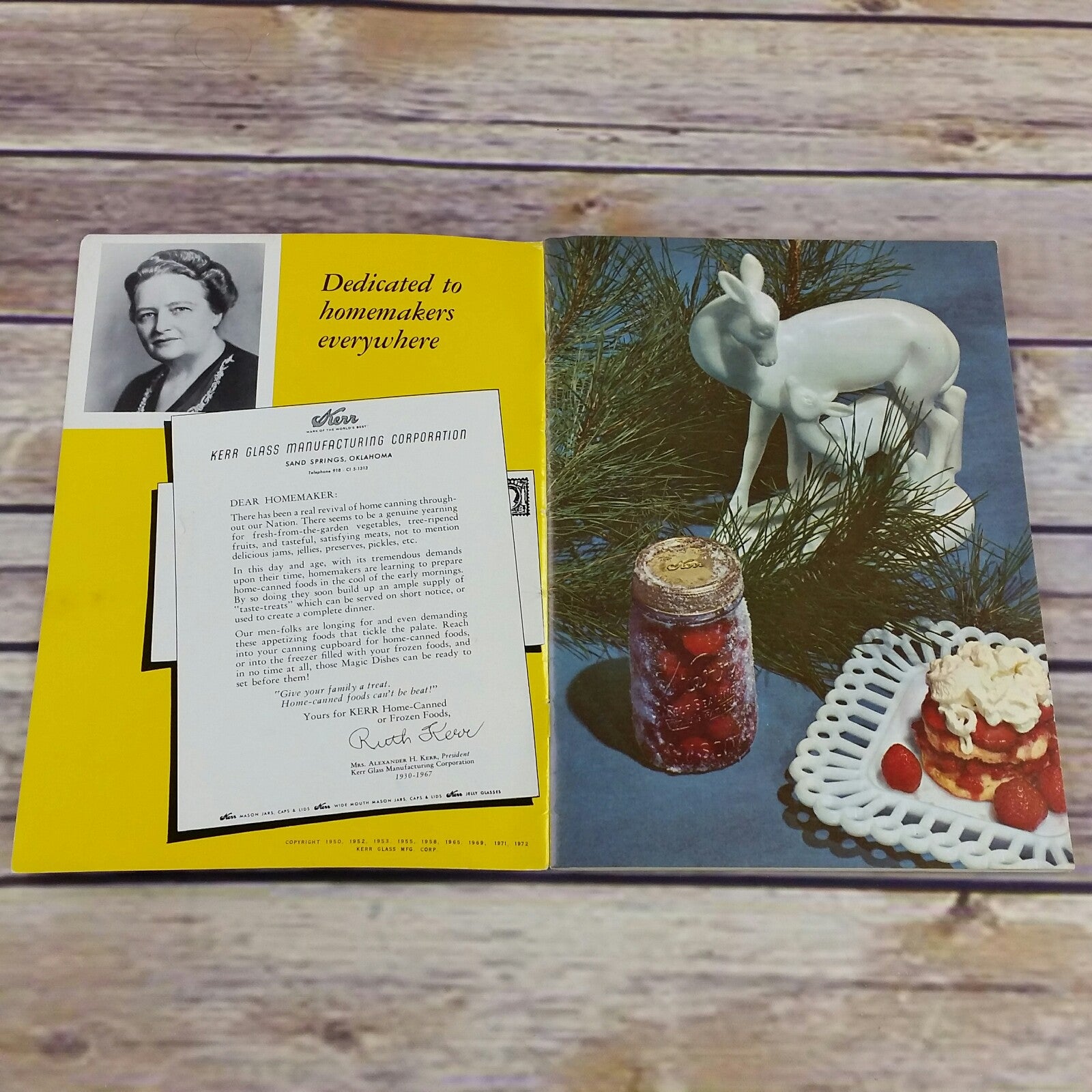 Vintage Kerr Home Canning and Freezing Cookbook Recipes 1972 Booklet Paperback Kerr Glass Mfg - At Grandma's Table