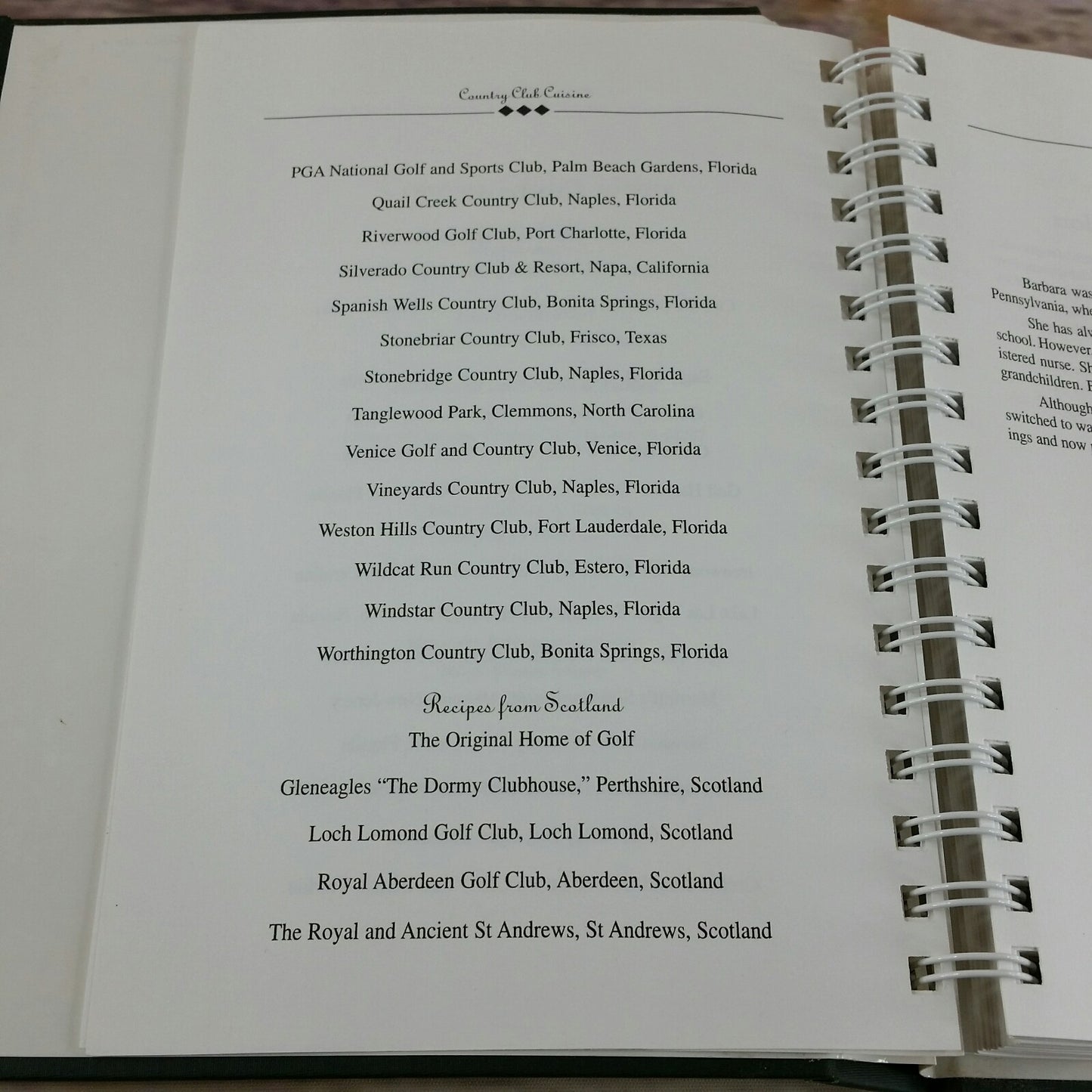 Vintage Country Club Cuisine Cookbook Marlene Celsnak Prestigious Golf Clubs Restaurants 1997 - At Grandma's Table