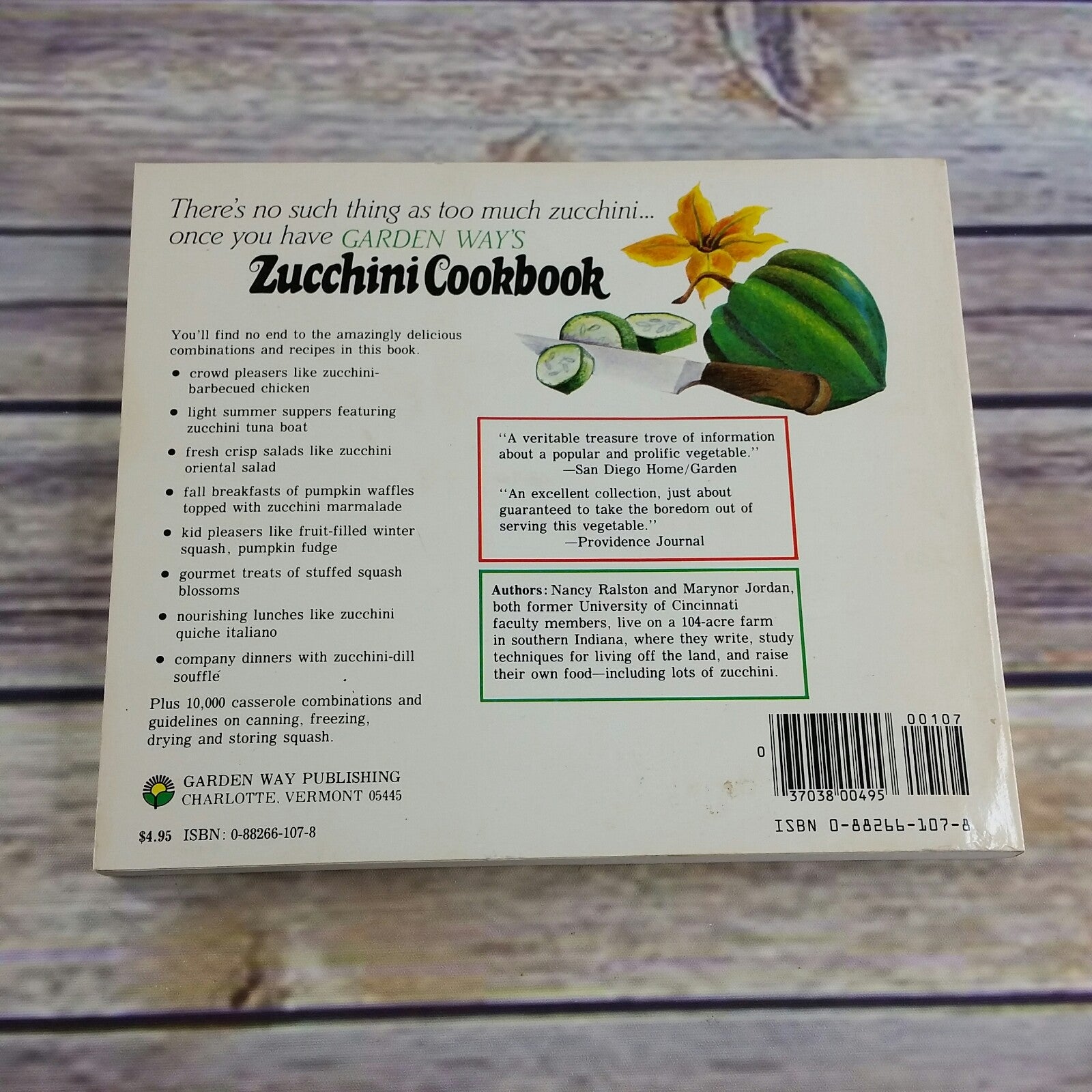 Vintage Cookbook Zucchini and Other Squash Recipes 1971 Garden Ways Nancy Ralston Marynor Jordan Paperback - At Grandma's Table