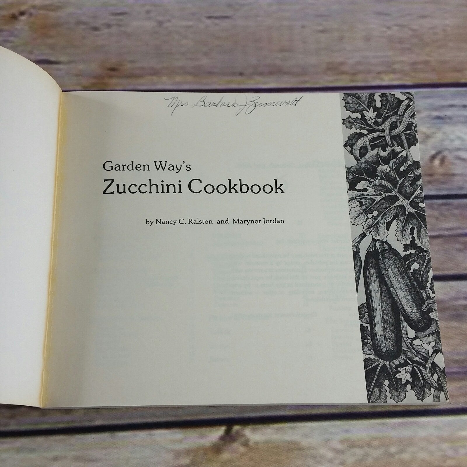 Vintage Cookbook Zucchini and Other Squash Recipes 1971 Garden Ways Nancy Ralston Marynor Jordan Paperback - At Grandma's Table