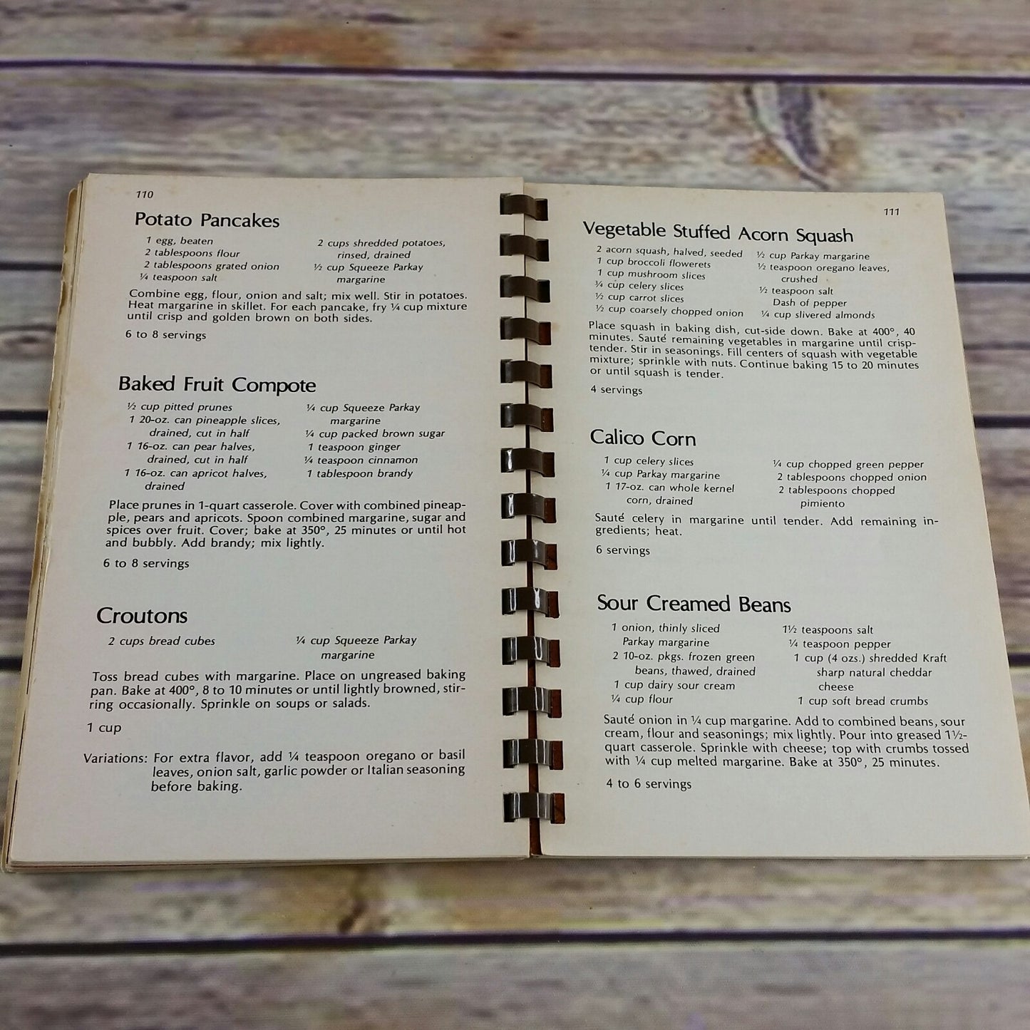Vintage Cookbook The Parkay Margarine Cookbook Recipes 1980 Spiral Bound Kraft Promo Breads Desserts Sides - At Grandma's Table