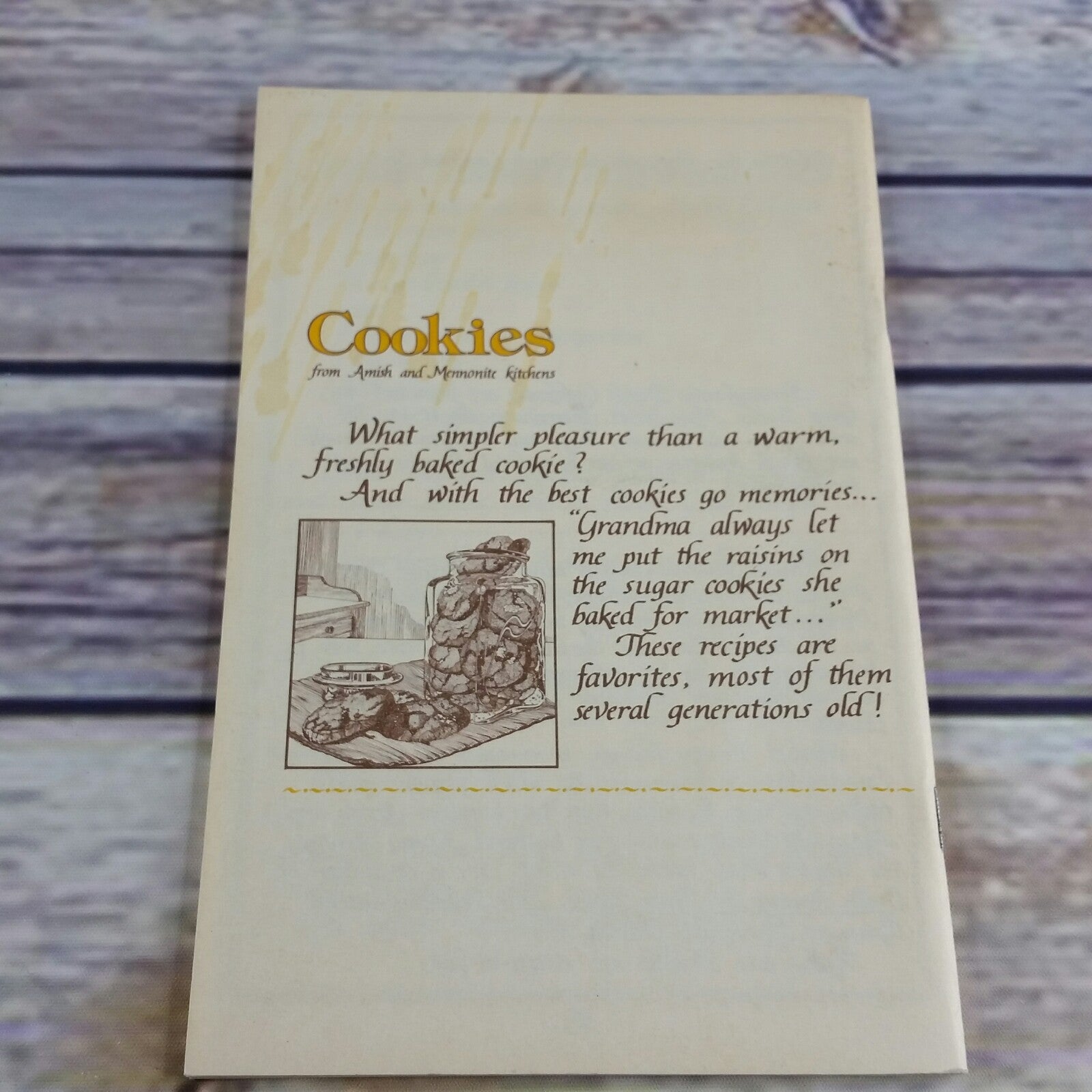Vintage Cookbook Pennsylvania Dutch Cookies Amish Mennonite Kitchens Paperback Booklet 1982 Good Books - At Grandma's Table