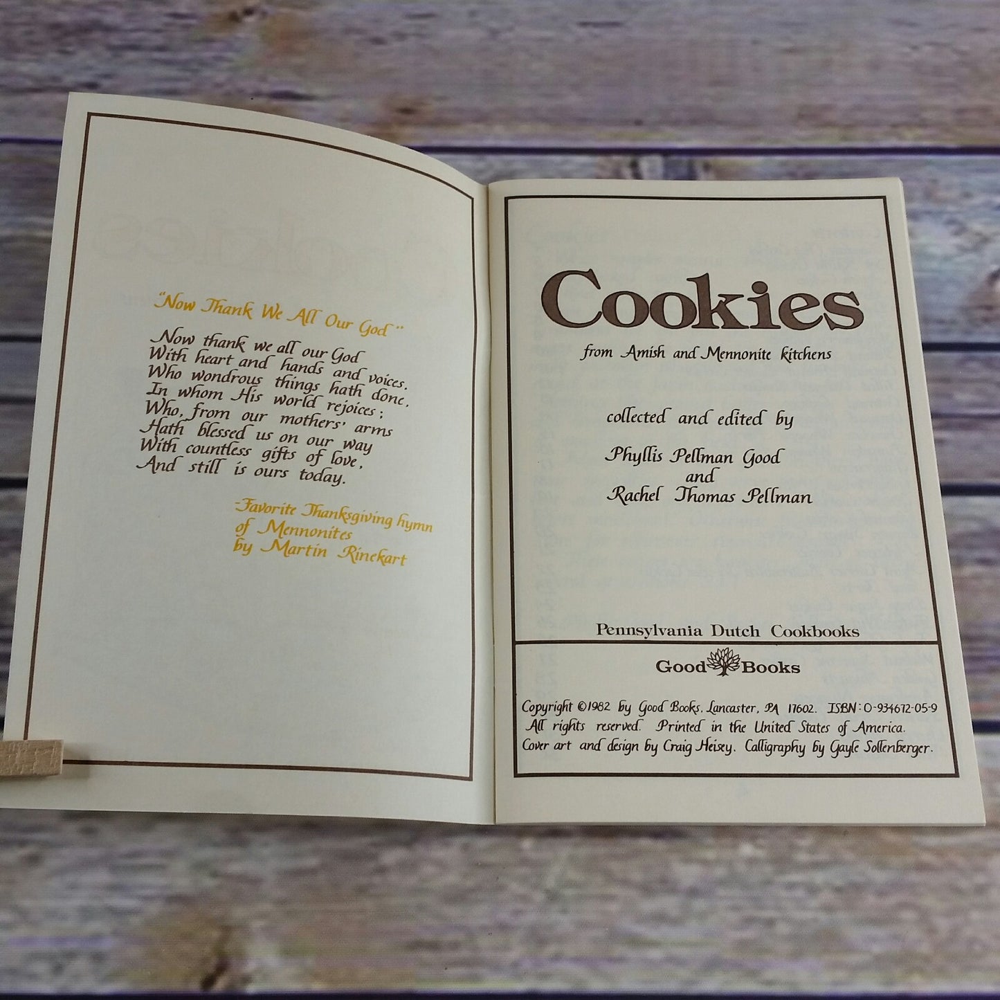 Vintage Cookbook Pennsylvania Dutch Cookies Amish Mennonite Kitchens Paperback Booklet 1982 Good Books - At Grandma's Table