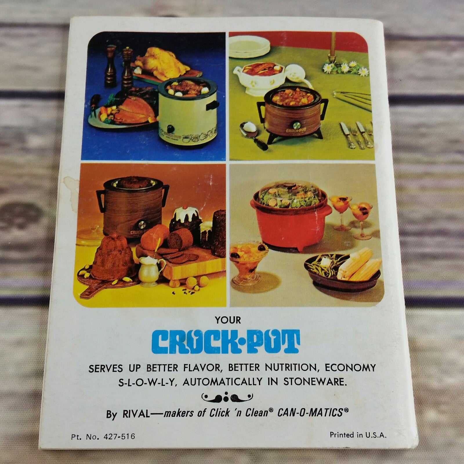 Vintage Rival Crock Pot Cookbook Owner’s Manual Recipes Slow Cooker Booklet Models 3100 3101 3102 3300 3302 - At Grandma's Table