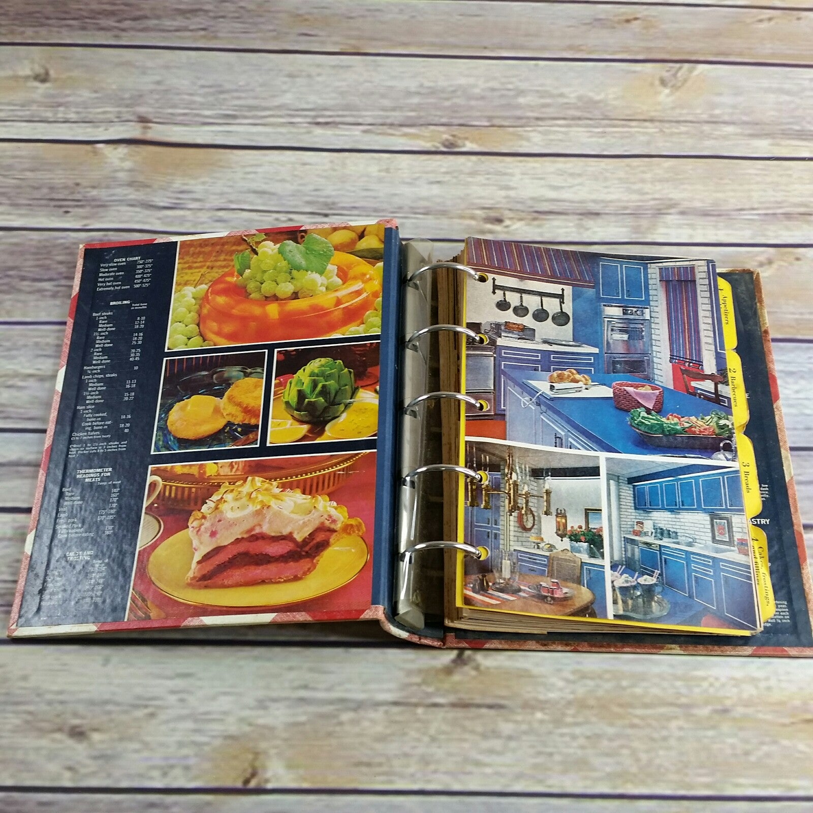 Vintage Better Homes and Gardens New Cookbook Recipes 5 Ring Binder Hardcover 1970s - At Grandma's Table