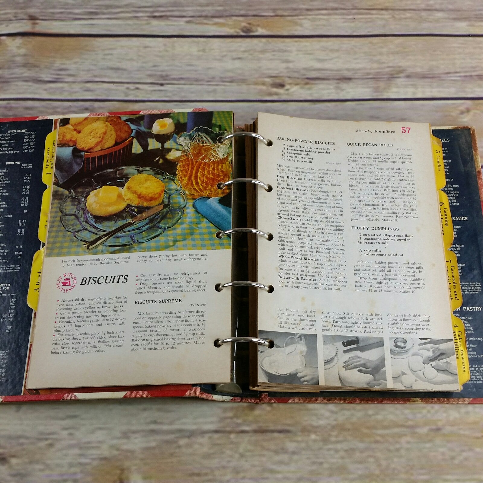 Vintage Better Homes and Gardens New Cookbook Recipes 5 Ring Binder Hardcover 1970s - At Grandma's Table