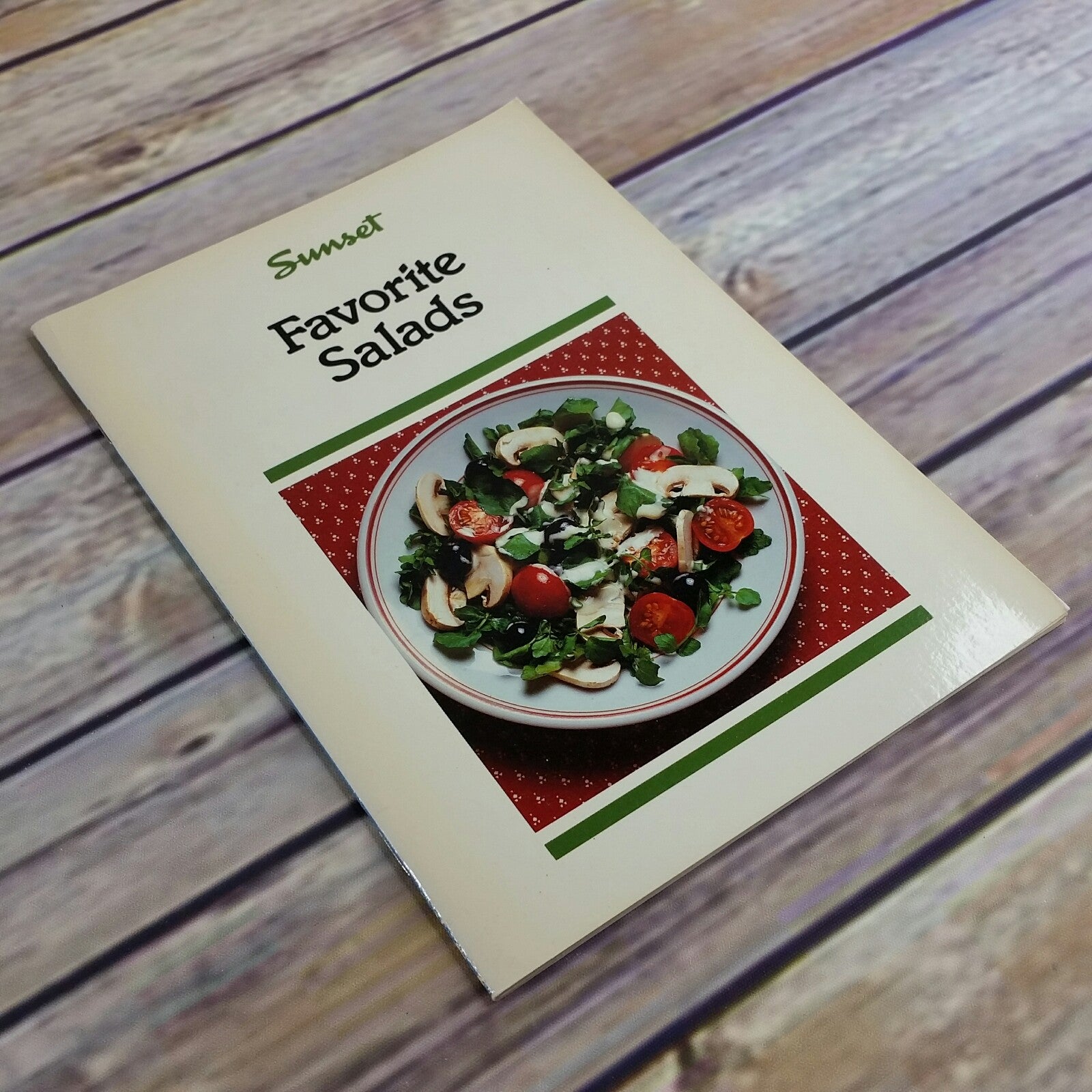 Vintage Cookbook Sunset Favorite Salads Cook Book Recipes 1989 Paperback Booklet - At Grandma's Table