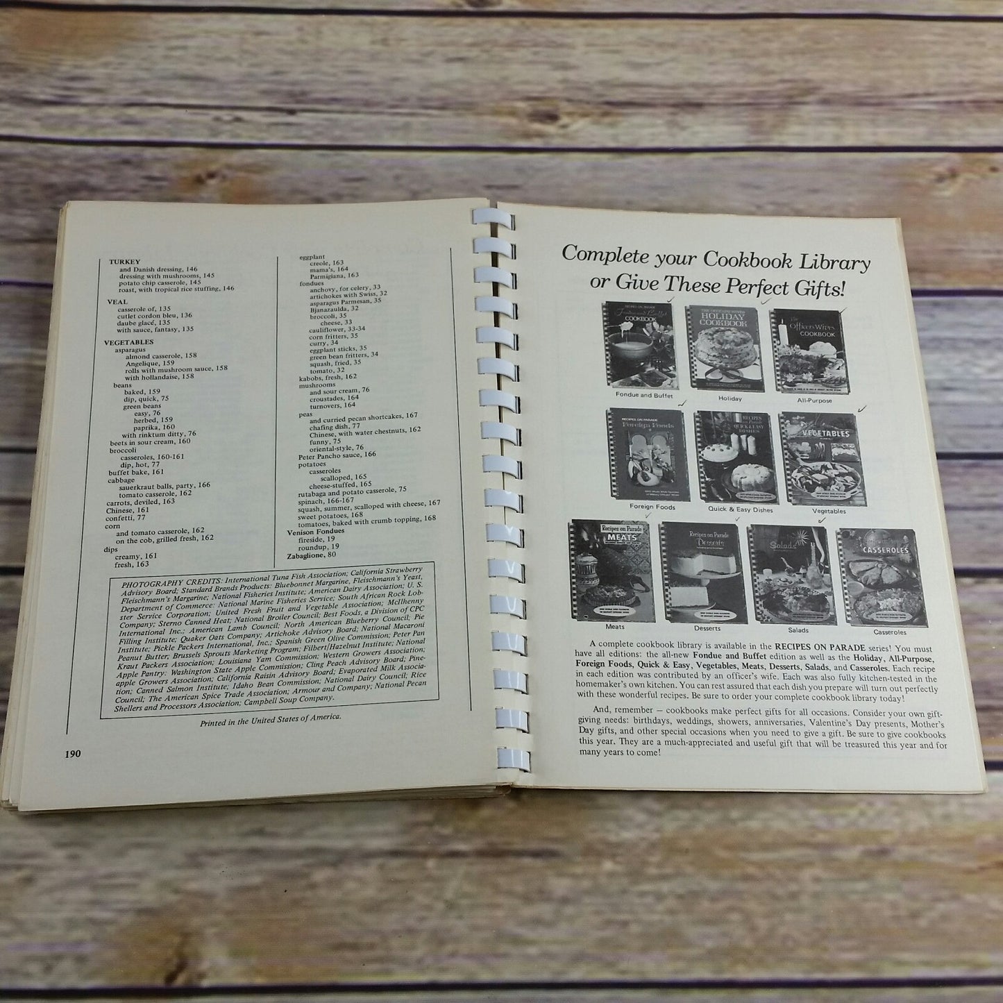 Vintage Cookbook Recipes on Parade Fondue and Buffet Book 1972 Fondue Chafing Dish and Buffet Specialties Recipes Spiral Bound - At Grandma's Table