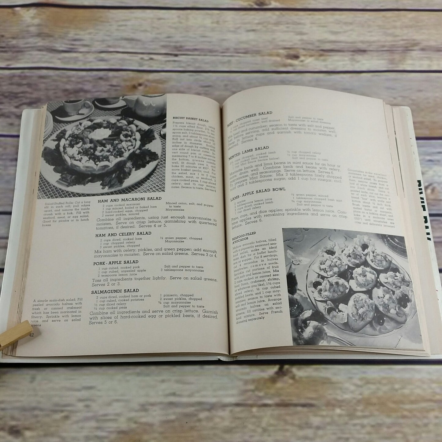Vintage Cookbook Sunset Salad Book Recipes 1957 Eighth Printing Washable Cover Salads Hors D'oeuvres and Canapes - At Grandma's Table