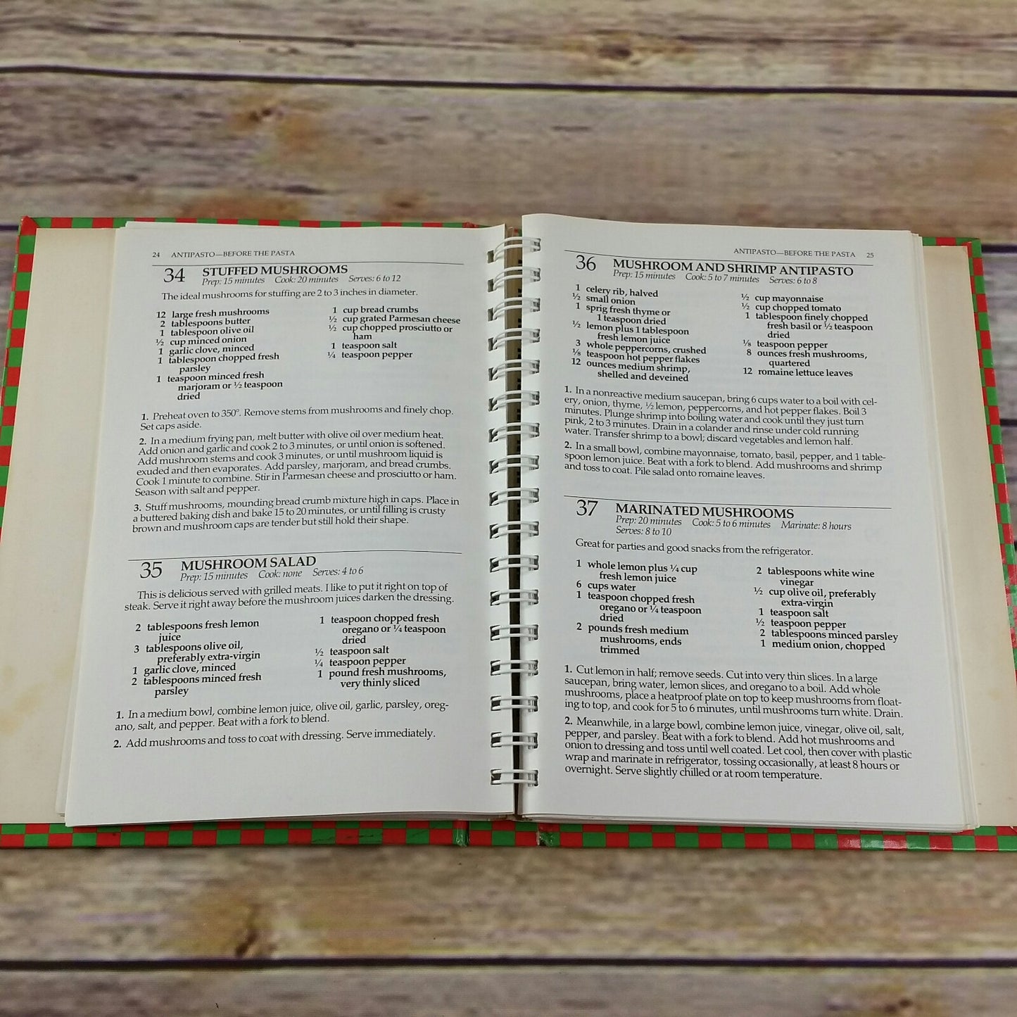 Vintage Italian Cookbook 365 Easy Italian Recipes 1991 Spiral Bound Hardcover Rick Marzullo O'Connell - At Grandma's Table