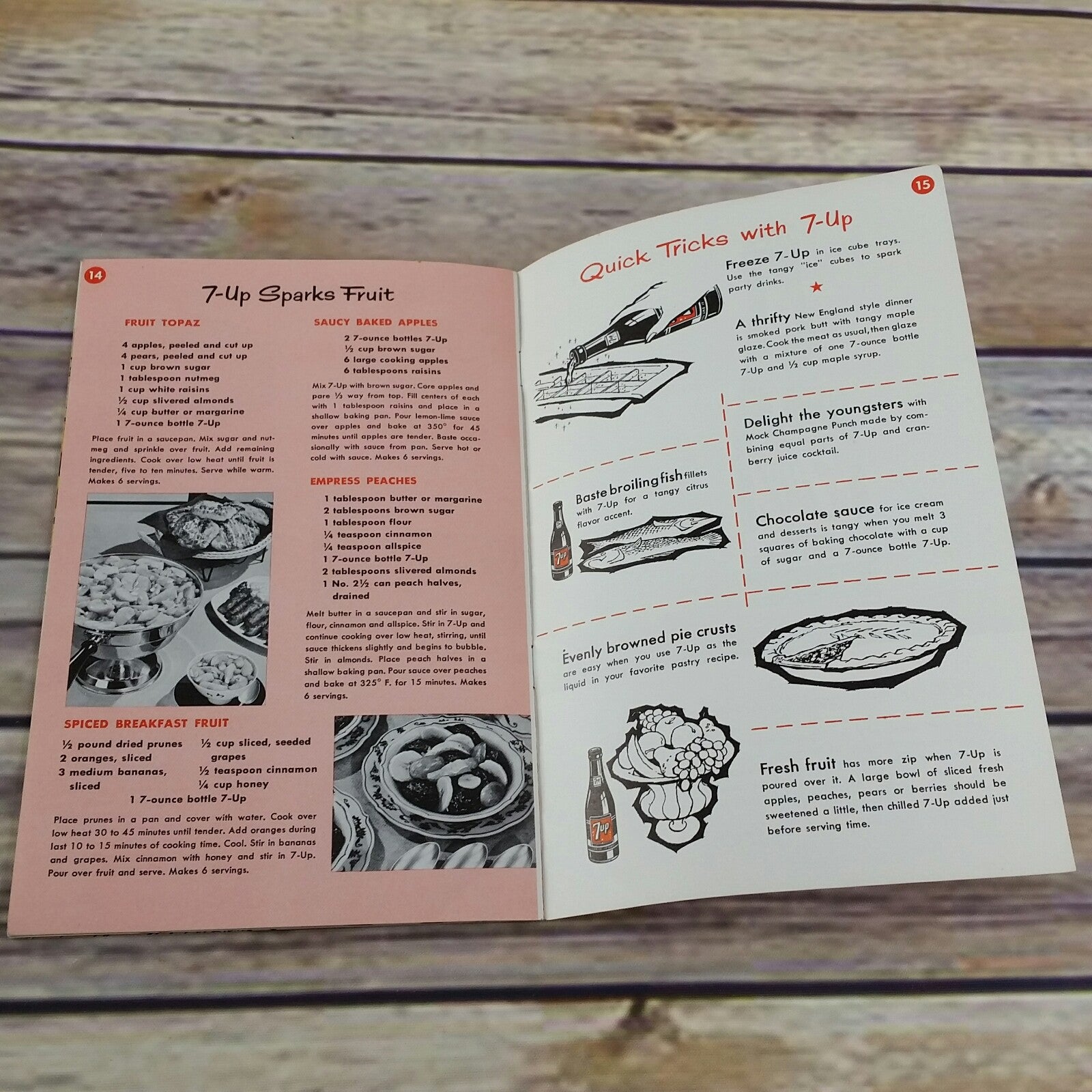 Vintage Cookbook 7UP Soda Promotional Recipes 7-Up Goes To A Party 1961 Promo - At Grandma's Table