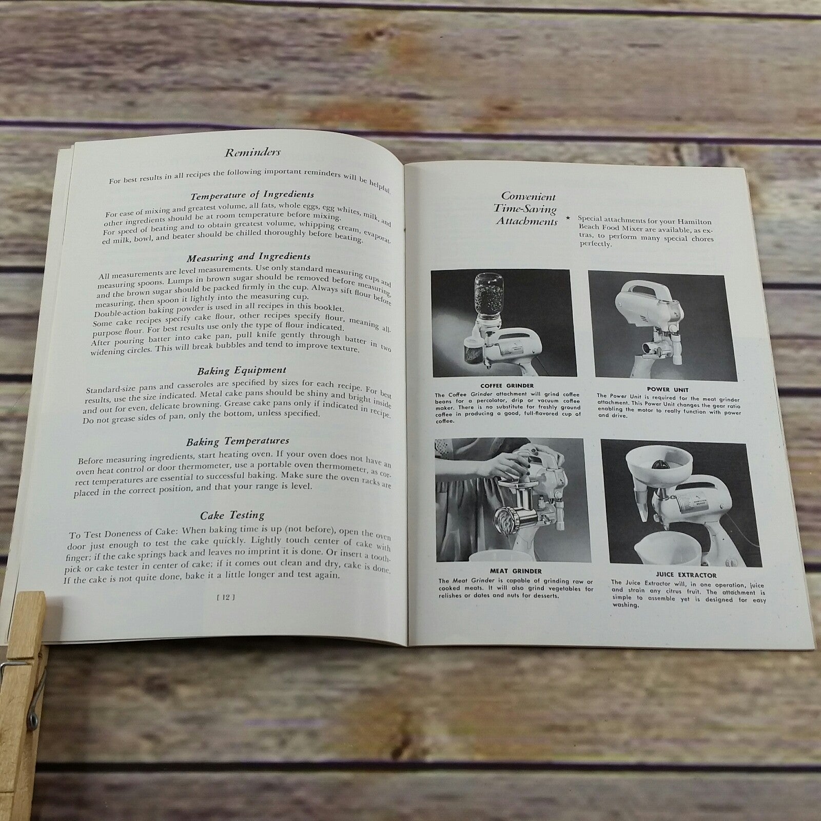 Vintage Hamilton Beach Model K Food Mixer Recipes and Instructions Manual 1950s 1960s Paperback Booklet Cookbook - At Grandma's Table
