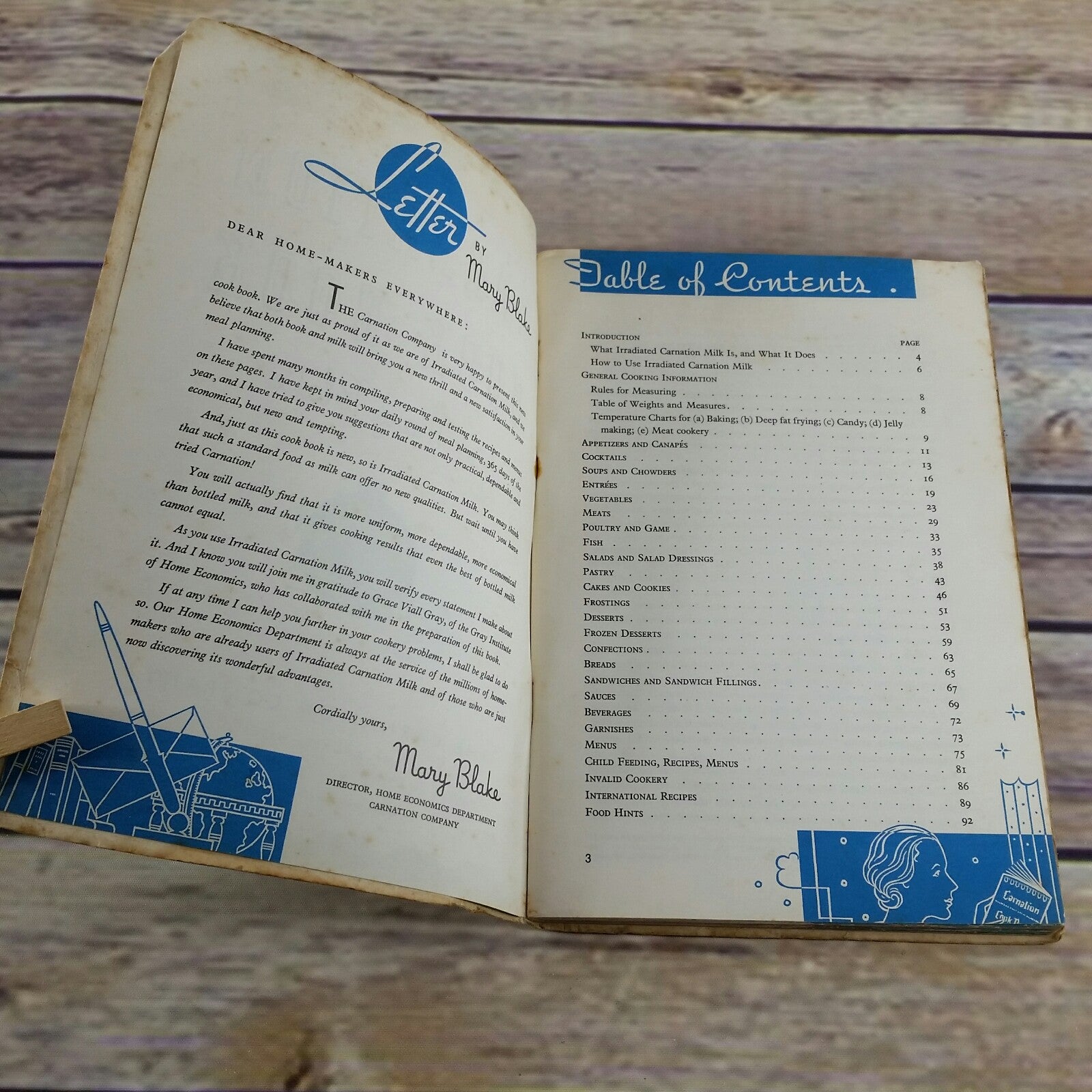 Vintage Cookbook Carnation Cook Book Mary Blake 1937 Booklet - At Grandma's Table
