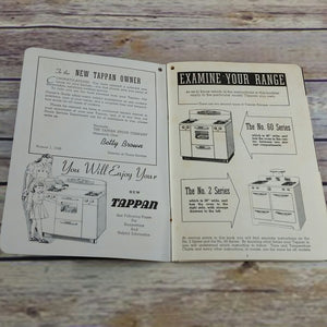 Vintage Tappan Owners Guide Range Cookbook Recipes Instructions Manual Model No. 60 and No. 2 1940s Booklet - At Grandma's Table