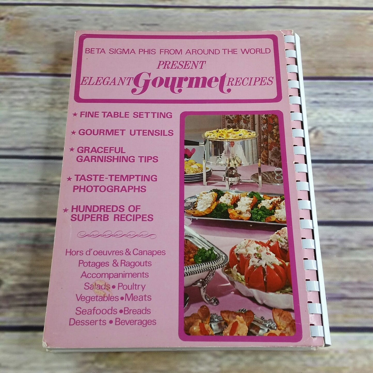 Vintage Sorority Cookbook Beta Sigma Phi International Gourmet 1973 Fav Recipes - At Grandma's Table