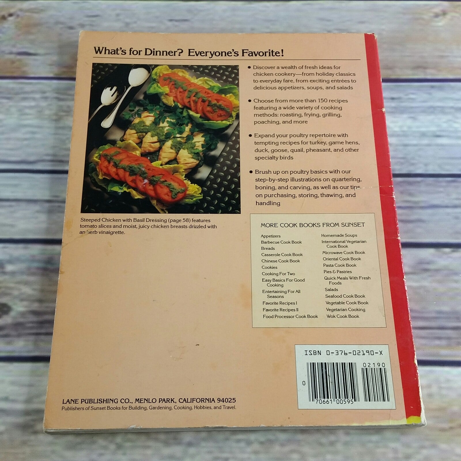 Vintage Cookbook Sunset Fresh Ways with Chicken Turkey Poultry 1986 Paperback Book Sunset Magazine - At Grandma's Table