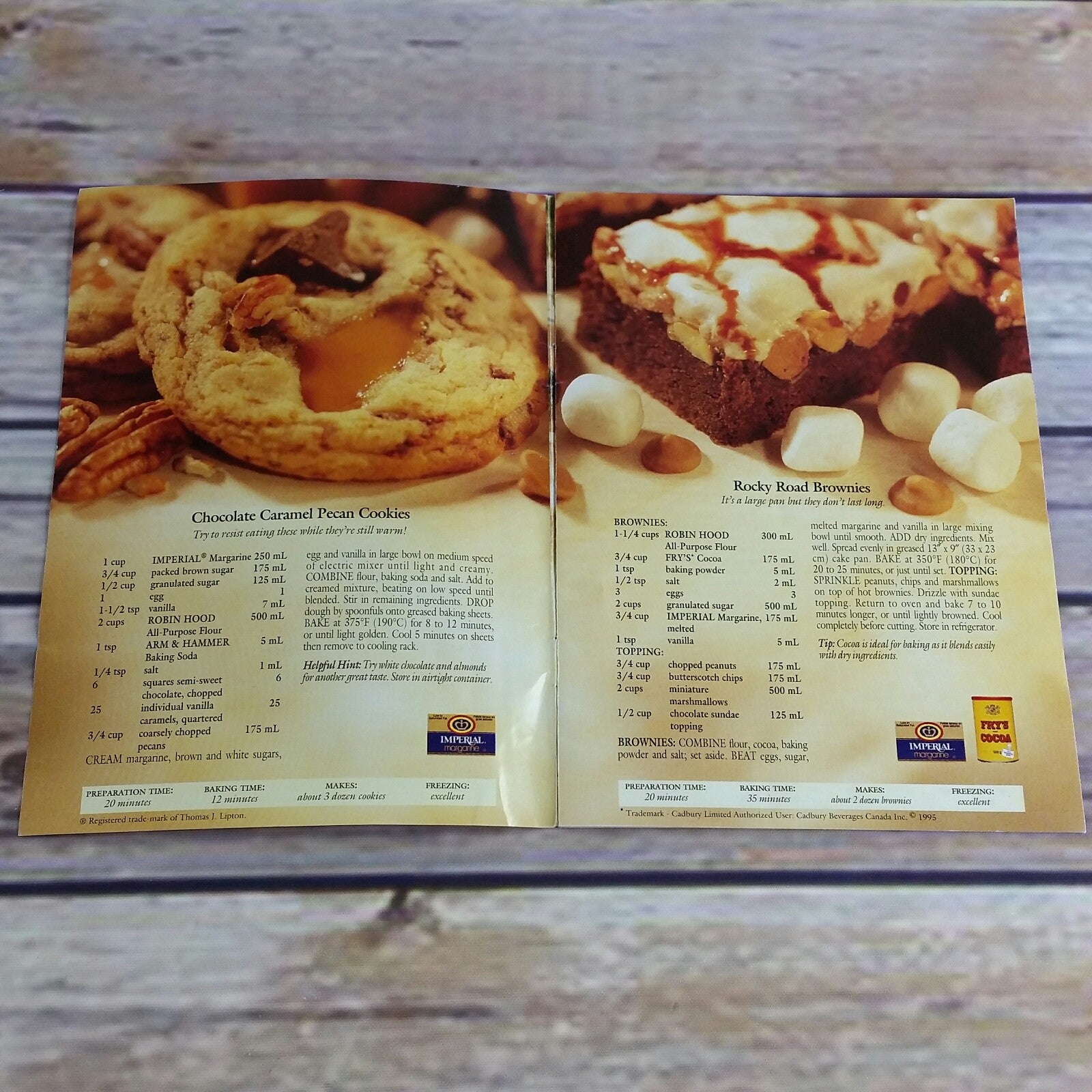 Vintage Cookbook Imperial Margarine Baking Festival Recipes Robin Hood 1995 - At Grandma's Table