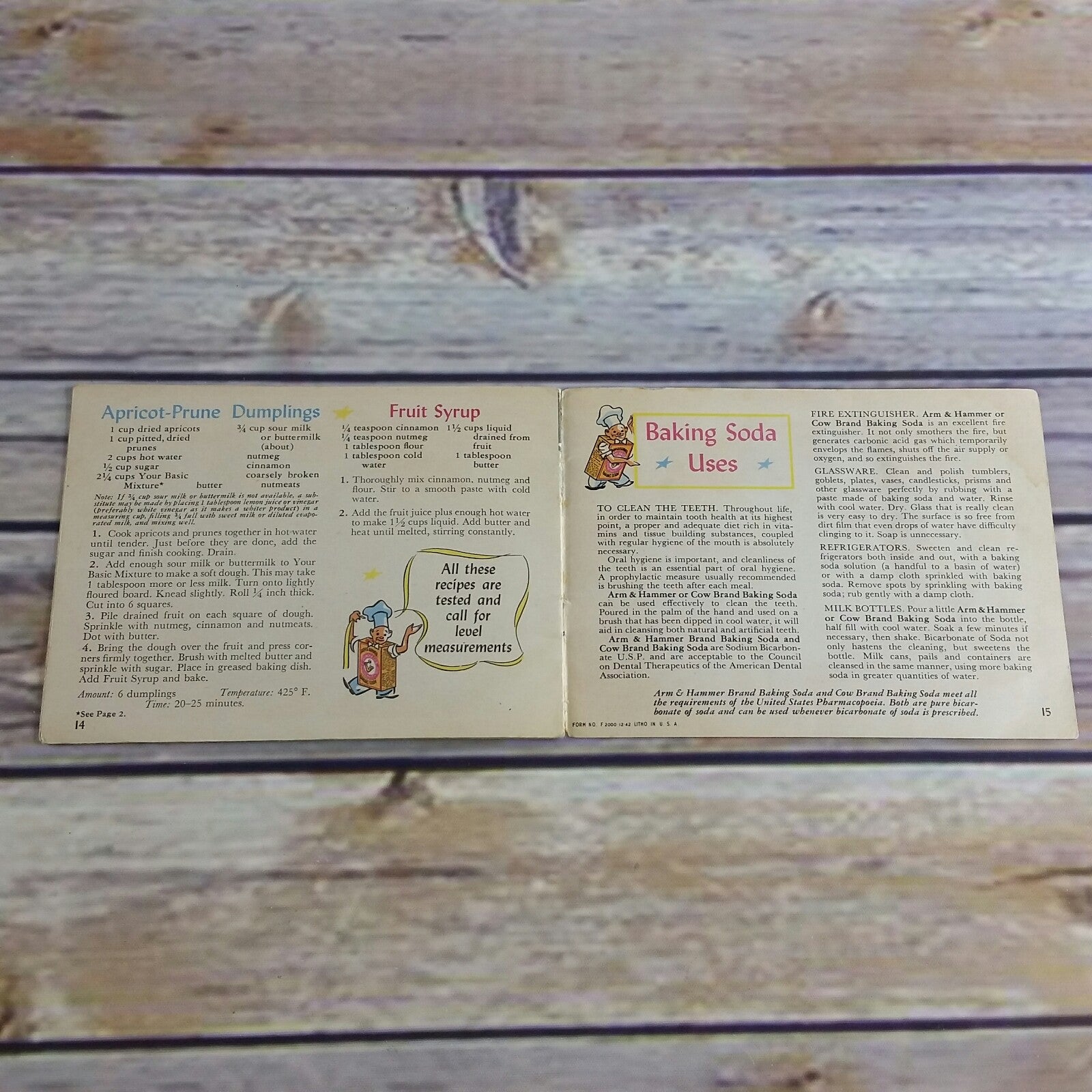 Vintage Cookbook Good Things to Eat Arm and Hammer Cow Brand Baking Soda Booklet 1942 - At Grandma's Table