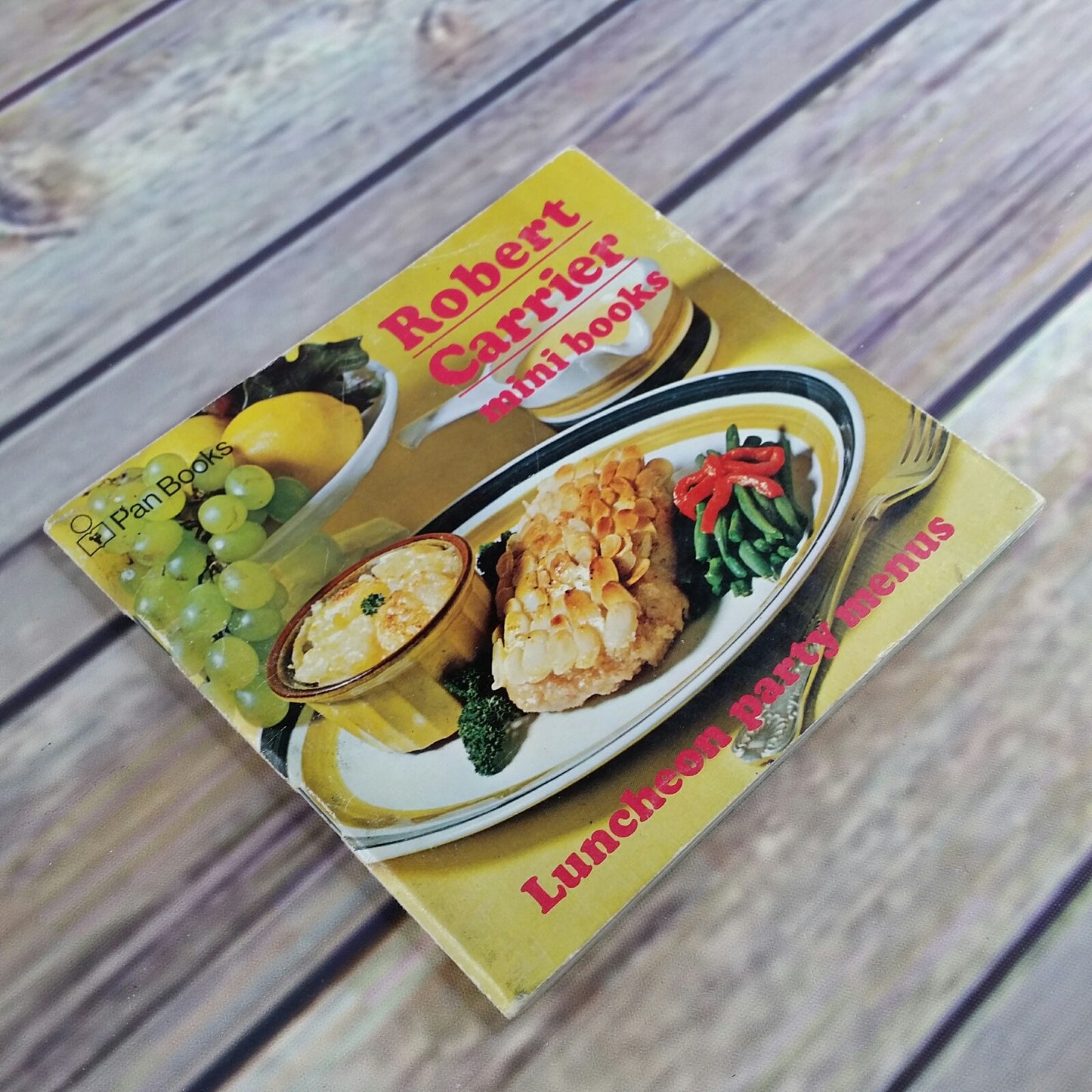 Vintage Cookbook Luncheon Party Menus Recipes 1971 Paperback Robert Carrier Mini Books Pan Books