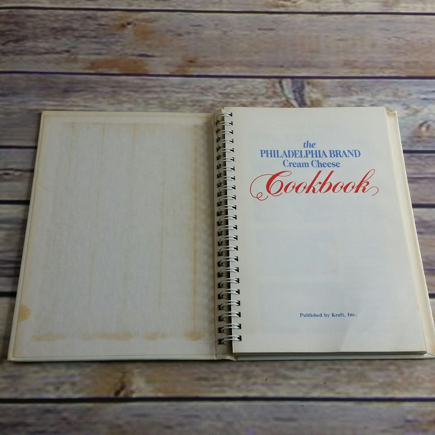 Vintage Philadelphia Cream Cheese Cookbook Promo Recipes 1981 Kraft Spiral Hardcover First Printing