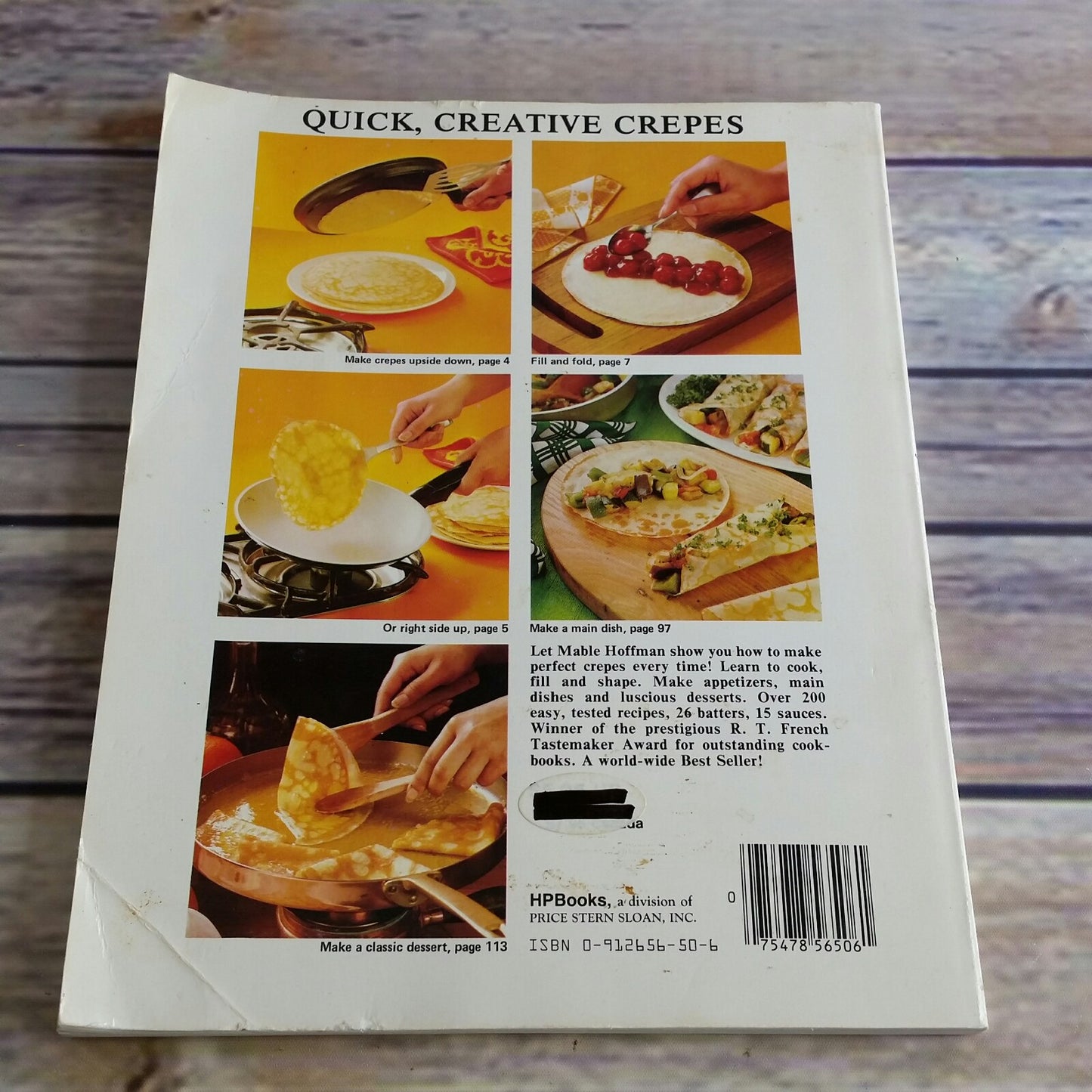 Vintage Cookbook Crepe Cookery 200 Plus Recipes 1976 Mable Hoffman Paperback HP Books 1970s