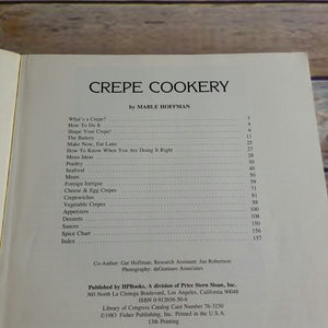 Vintage Cookbook Crepe Cookery 200 Plus Recipes 1976 Mable Hoffman Paperback HP Books 1970s