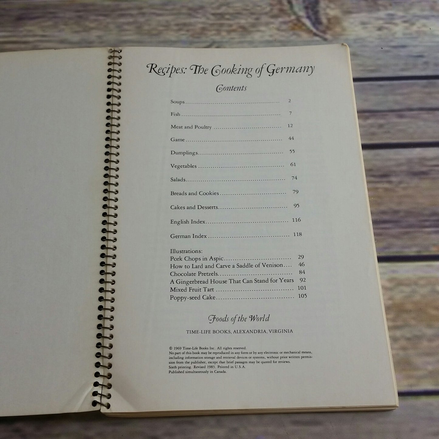 Vtg German Cookbook Recipes The Cooking of Germany Time Life Books Foods of the World 1969 Spiral Bound German Food Recipes