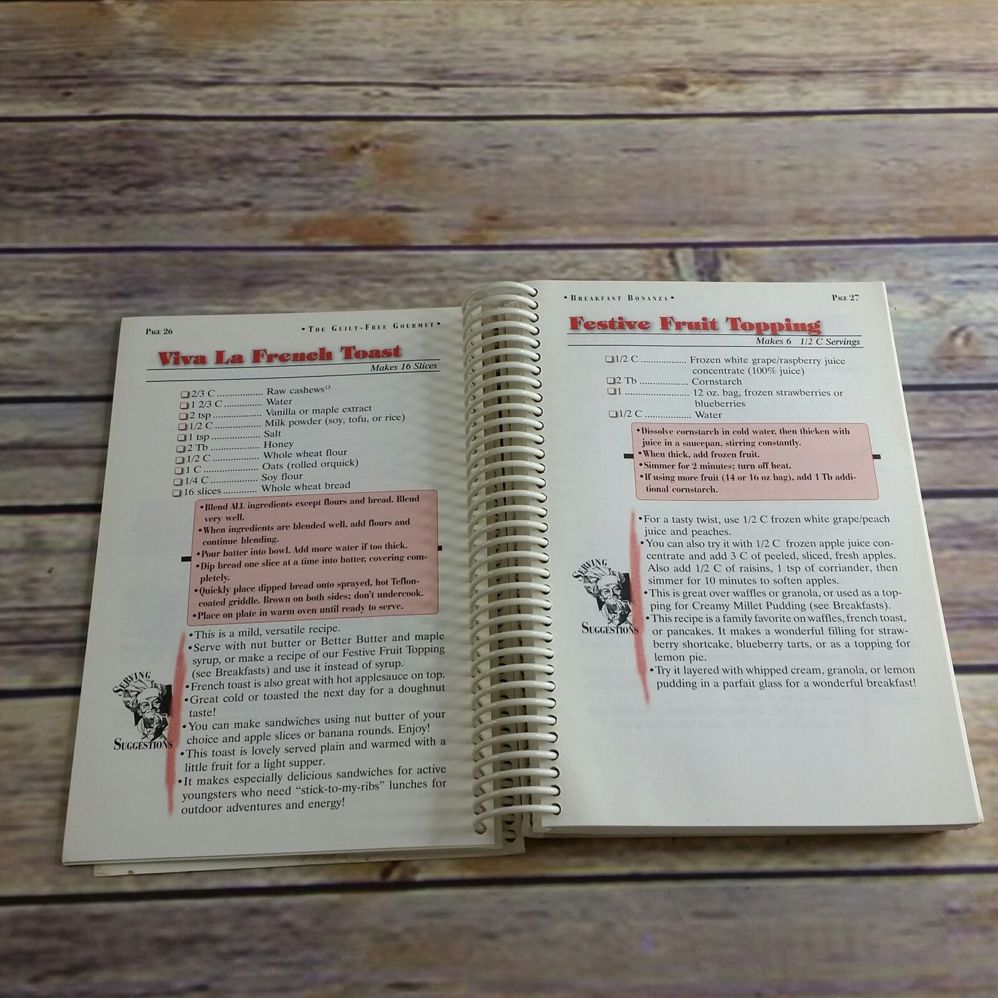 Vintage Vegan Cookbook Guilt Free Gourmet 1999 Lifestyle Resource Manual Griffin Reiman Publications Vegetarian Spiral Bound