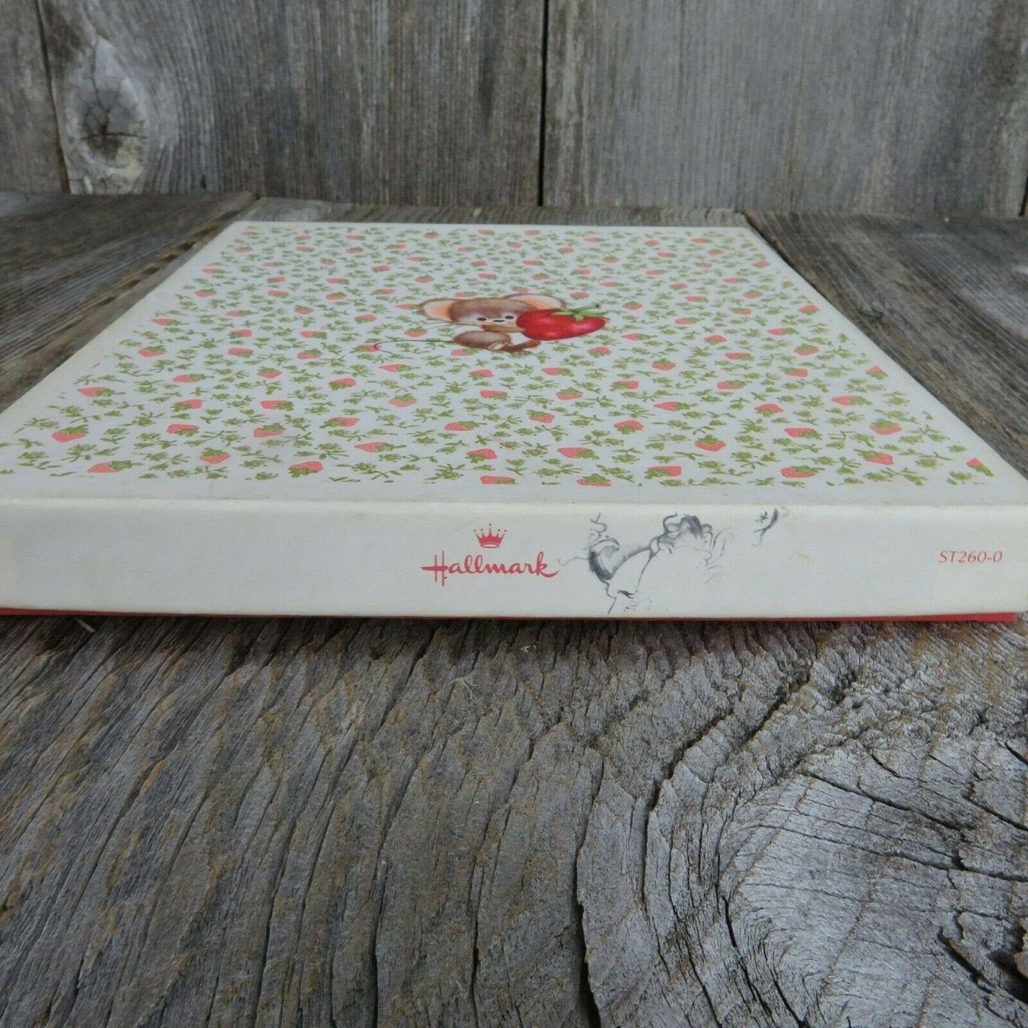 Vintage Hallmark Stationery Mouse with Strawberry Writing Paper Envelopes Letter