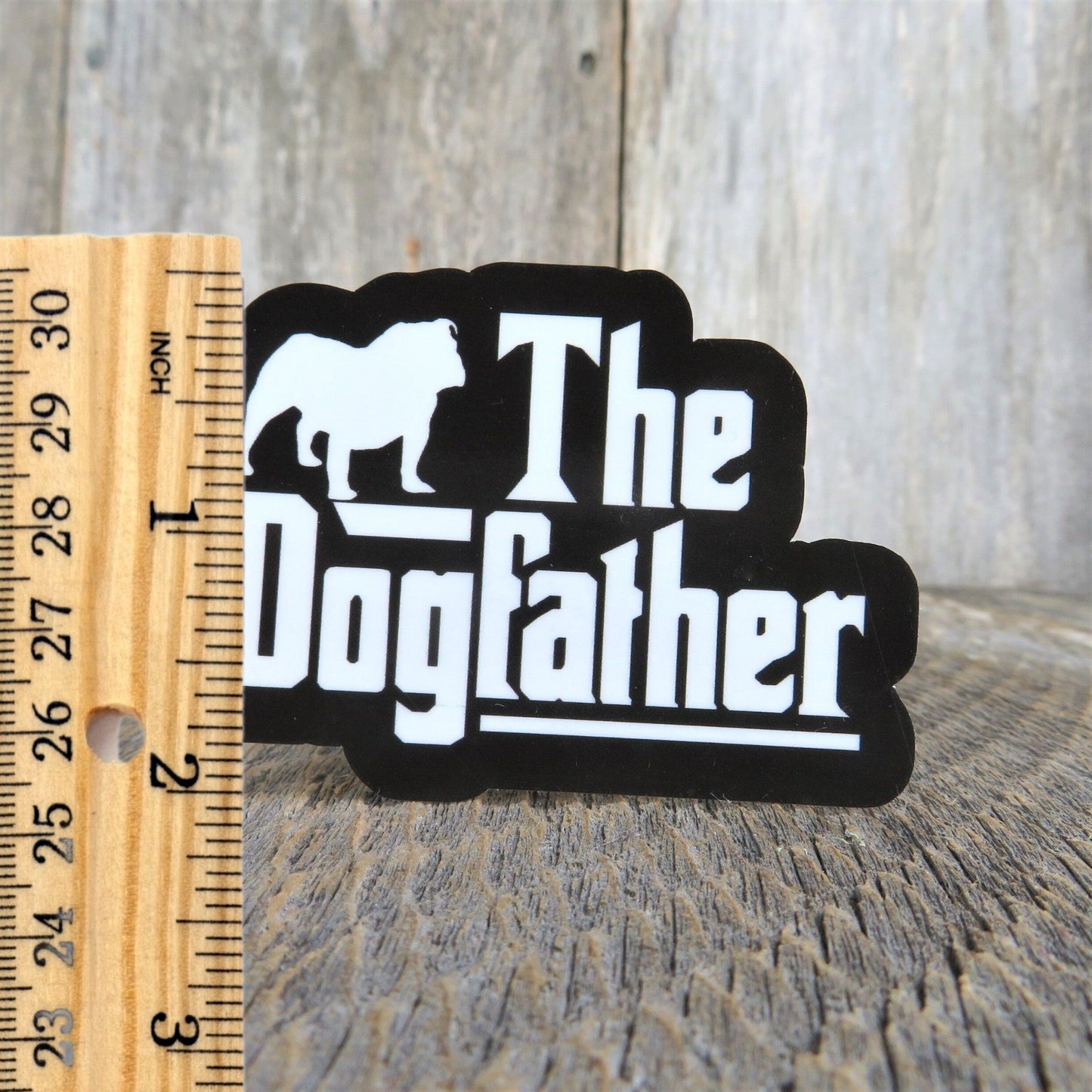 English Bulldog Sticker The Dog Father Dog Dad Waterproof Sticker Godfather Lover Black White Water Bottle Laptop
