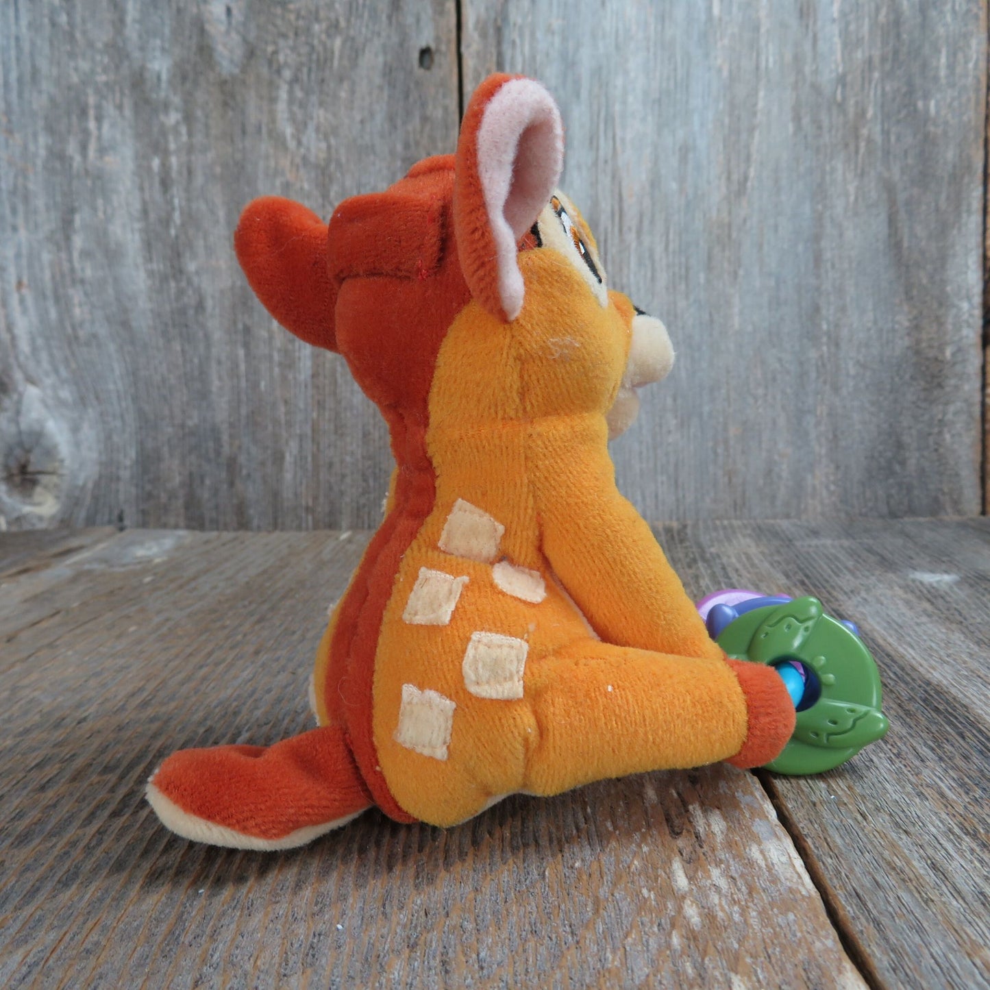 Bambi Plush Baby Rattle Disney Classics Stuffed Animal Teether Movie Character