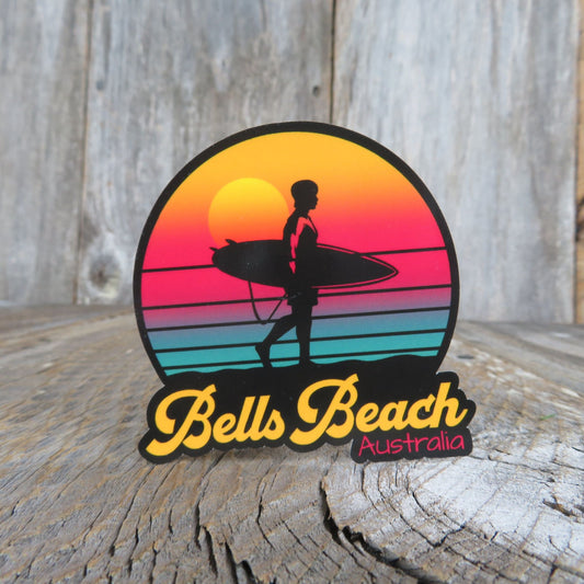 Bells Beach Australia Sticker Surfing Retro Sunset Souvenir Travel Sticker