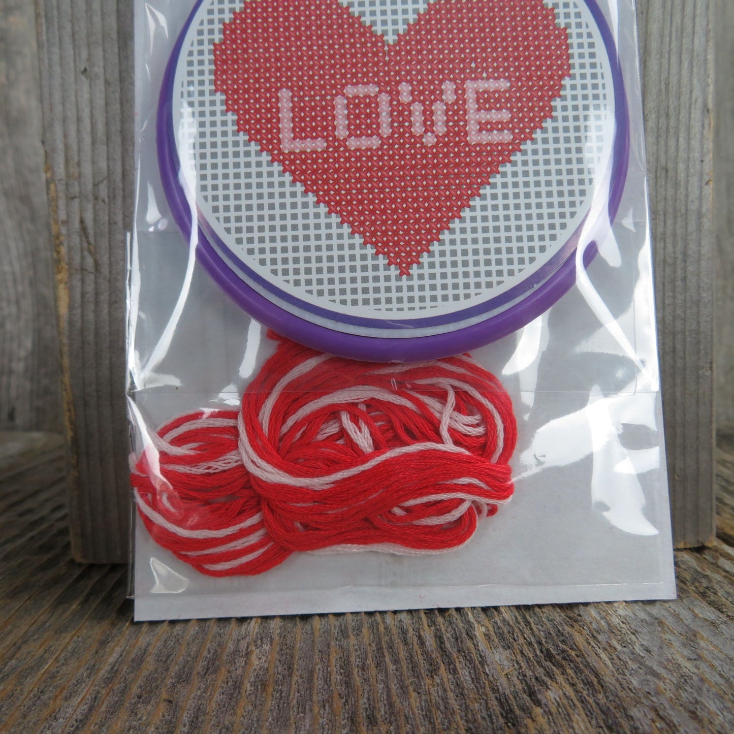 Cross Stitch Love Heart Kit Valentine's Day Kids Craft Plastic Canvas Group Activity