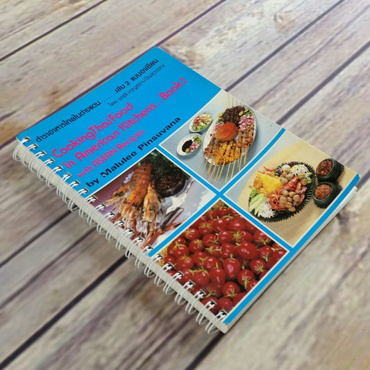 Vintage Cookbook Cooking Thai Food in American Kitchens Malulee Pinsuvana 4th Printing  Bilingual ASEAN Recipes - At Grandma's Table