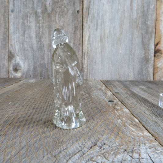 Wiseman Wise Men Figurine Clear Glass Nativity Replacement Wise Man Part Christmas Story Vintage