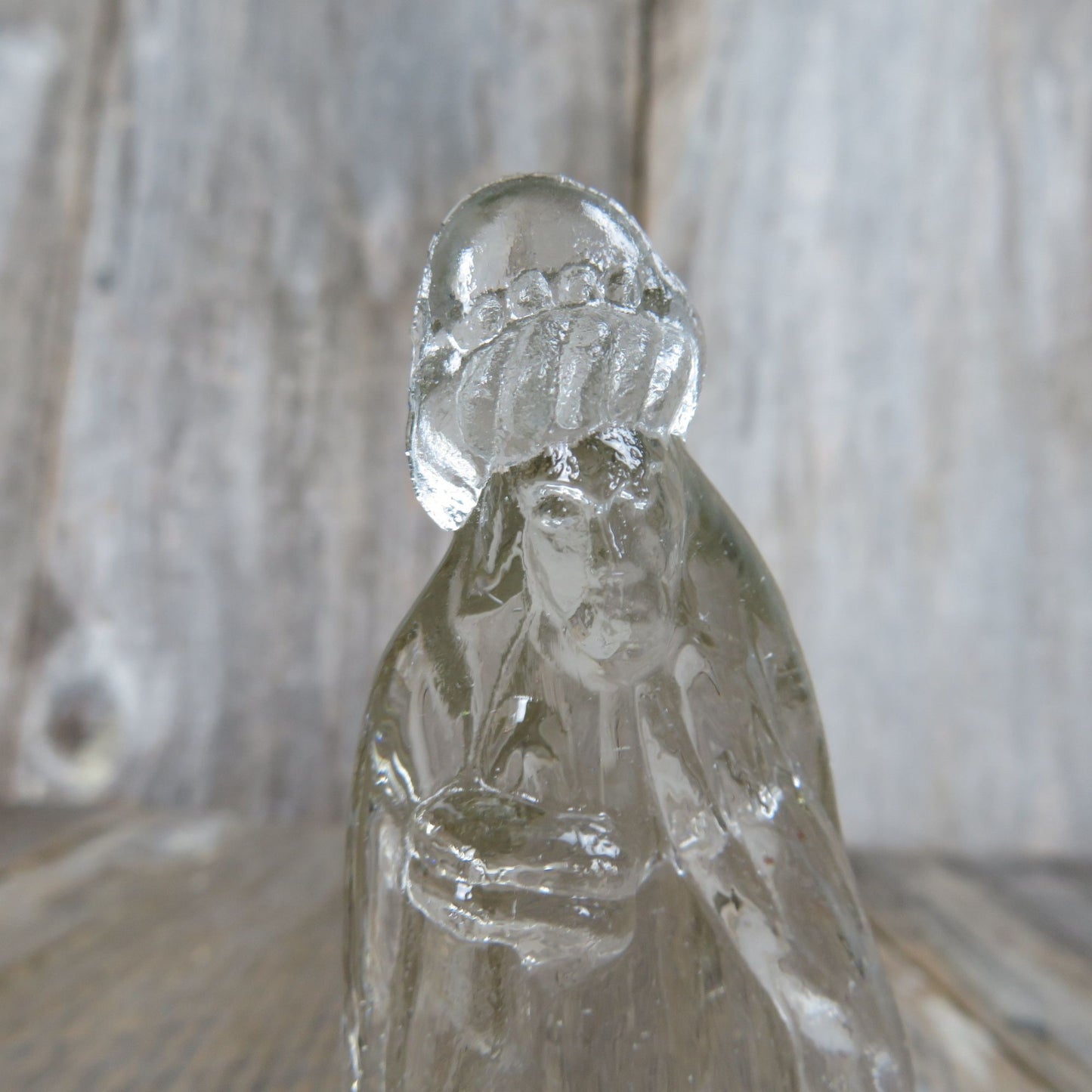 Wiseman Wise Men Figurine Clear Glass Nativity Replacement Wise Man Part Christmas Story Vintage