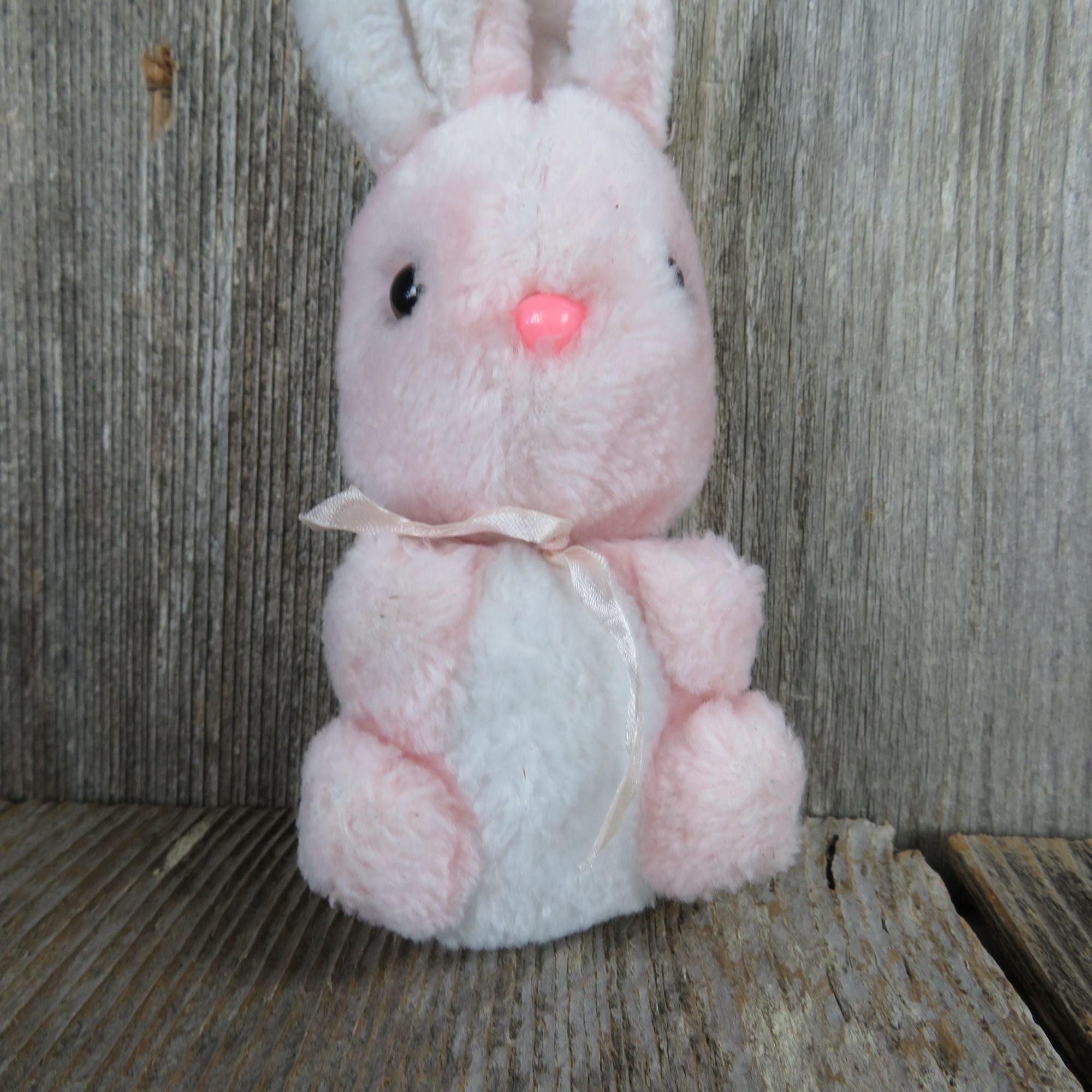 NEW White Bunny in Pink Dress Stuffed Animal