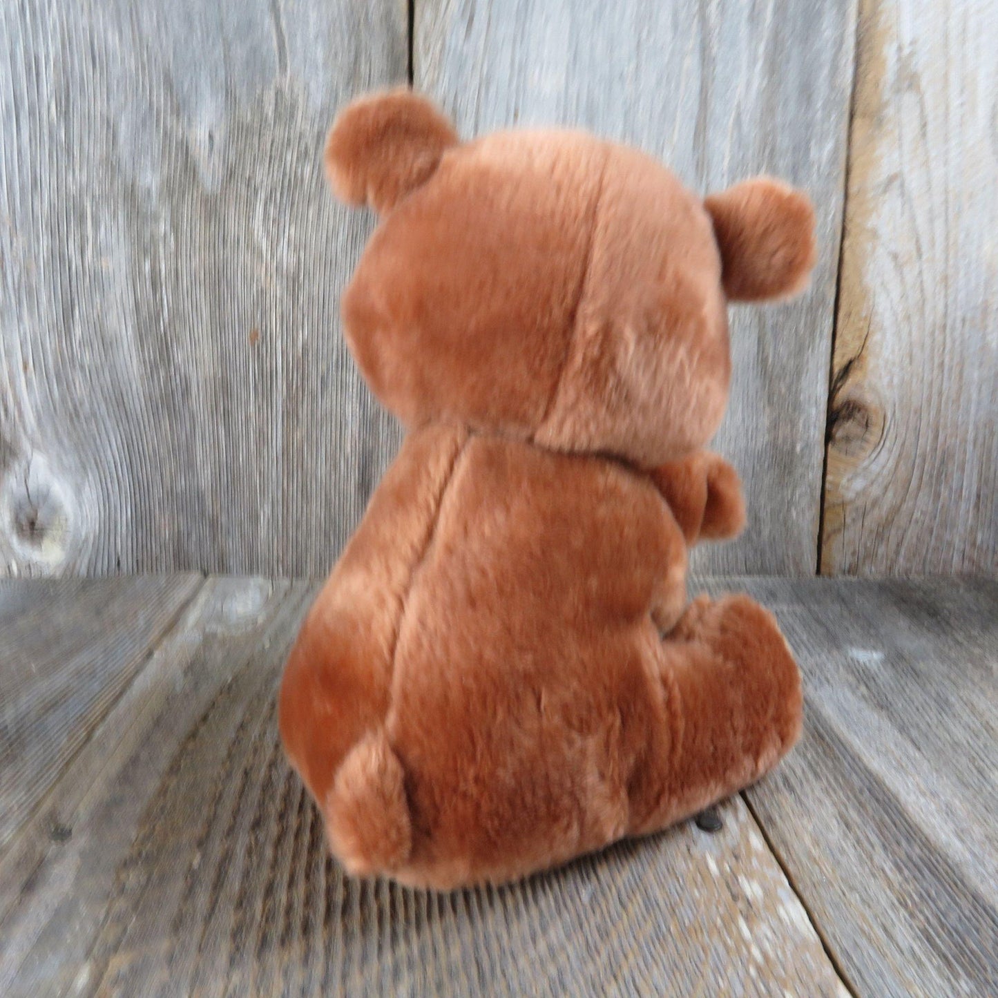 Vintage Mama Teddy Bear Plush Baby Cub Stuffed Animal Russ Hugging Brown Korea