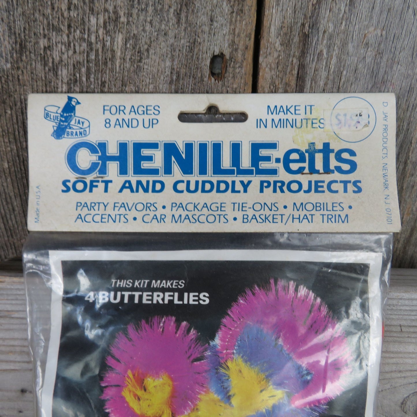 Butterfly Craft Kit Chenille-etts Projects Blue Jay Brand Spring Pipe Cleaner Chenille Art Kids Activities Made in USA