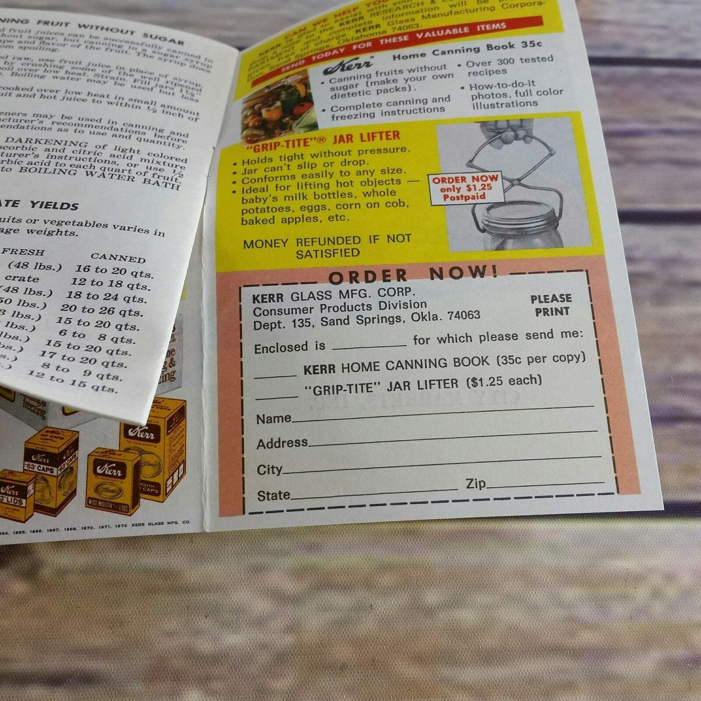 Vintage Kerr Home Canning Book Cookbook 1950s 1960s Booklet