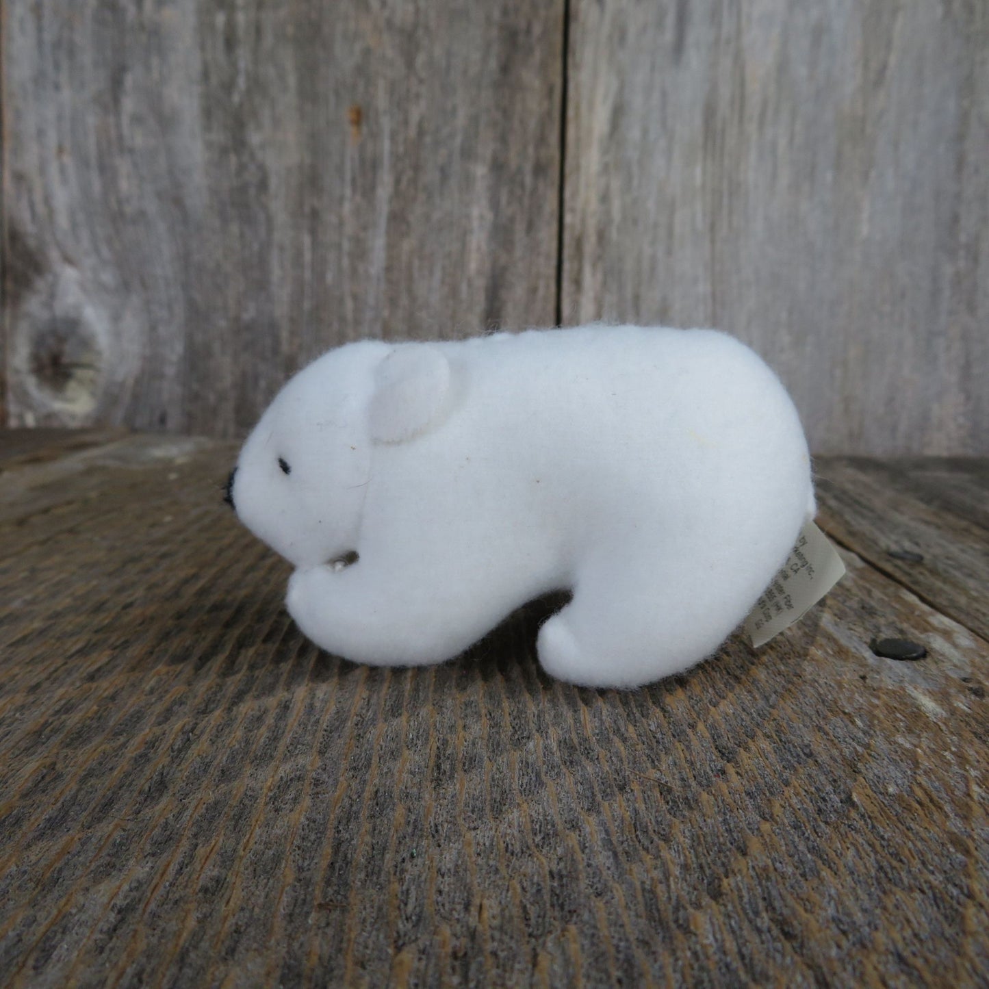 Vintage Mini Polar Bear Plush McDonald's Wildlife Federation Happy Meal Stuffed Animal 1994