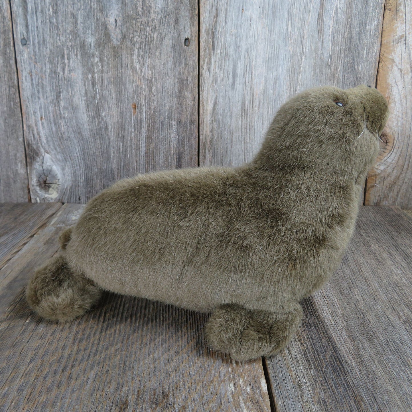 Vintage Seal Plush Sea Lion Brown Stuffed Animal K & M International 1995