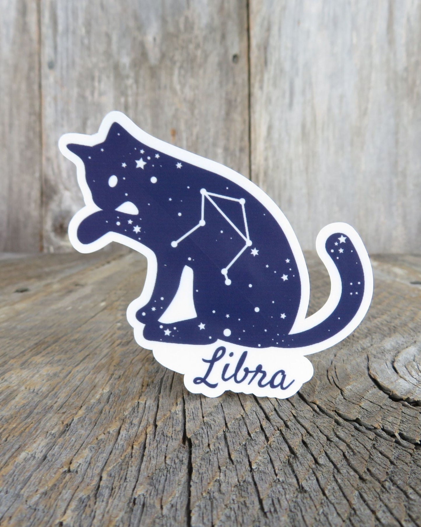 Libra Cat Sticker Astrology Birthday Star Sign Waterproof Star Chart