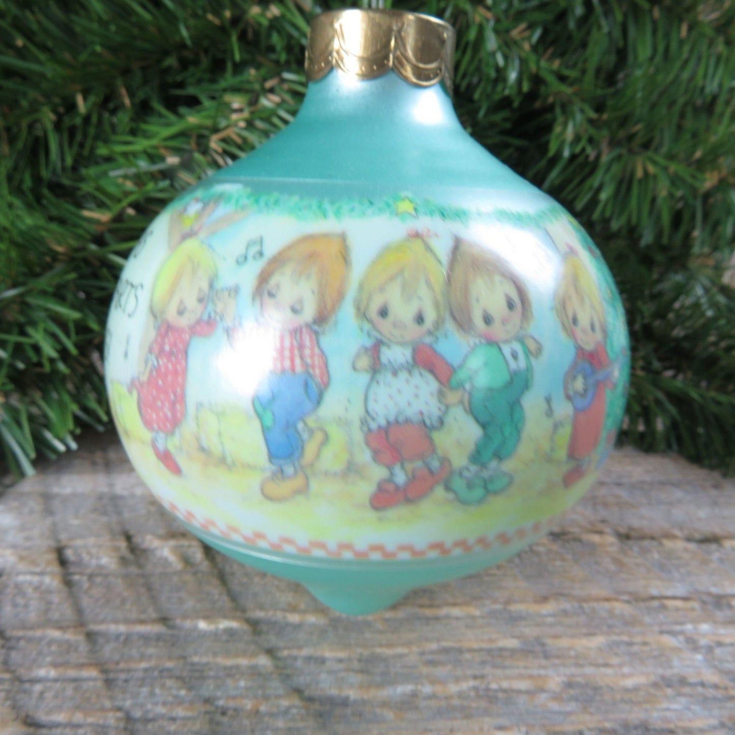 Vintage Betsey's Country Christmas Ornament Pointed Wrapped Ball Hallmark 1992 Betsey Clark