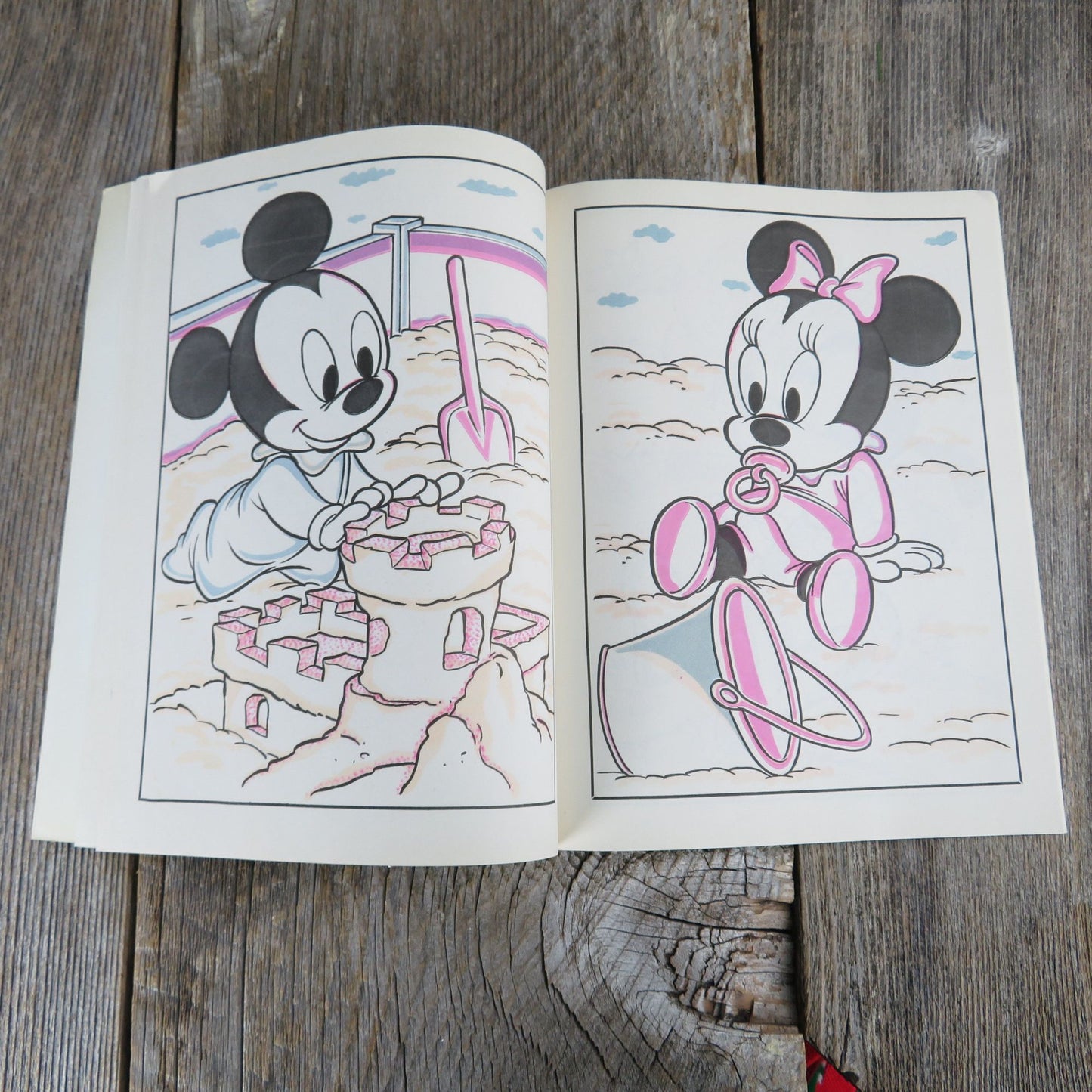 Vintage Disney Babies Paint With Water Mickey Mouse Donald Duck Coloring Book Golden Books 1991