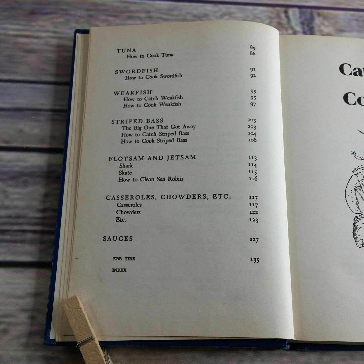 Vintage Seafood Cookbook Catch Em Hook Em Cook Em 1980 Bunny Day Hardcover NO Dust Jacket 2 Books in One 1980s