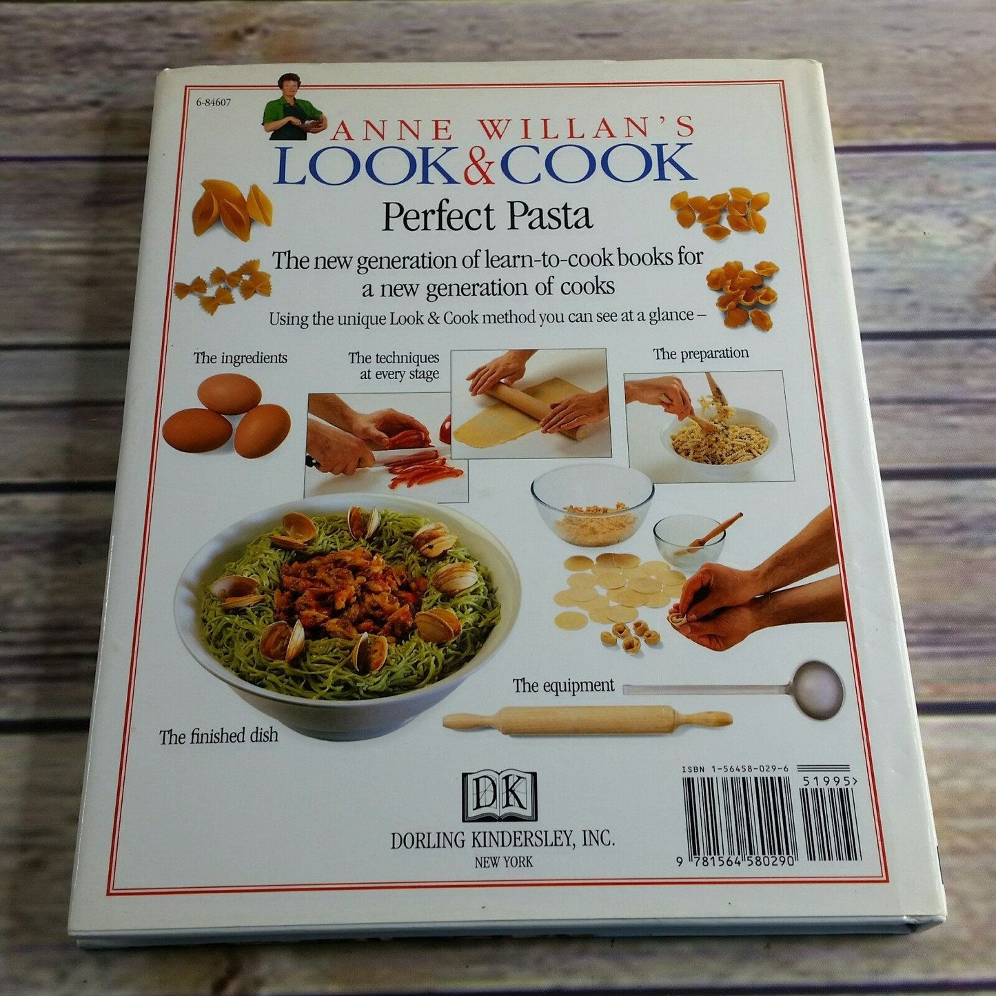 Vintage Cookbook Pasta Recipes Look and Cook Perfect Pasta Anne Willan 1992 Hardcover with Dust Jacket