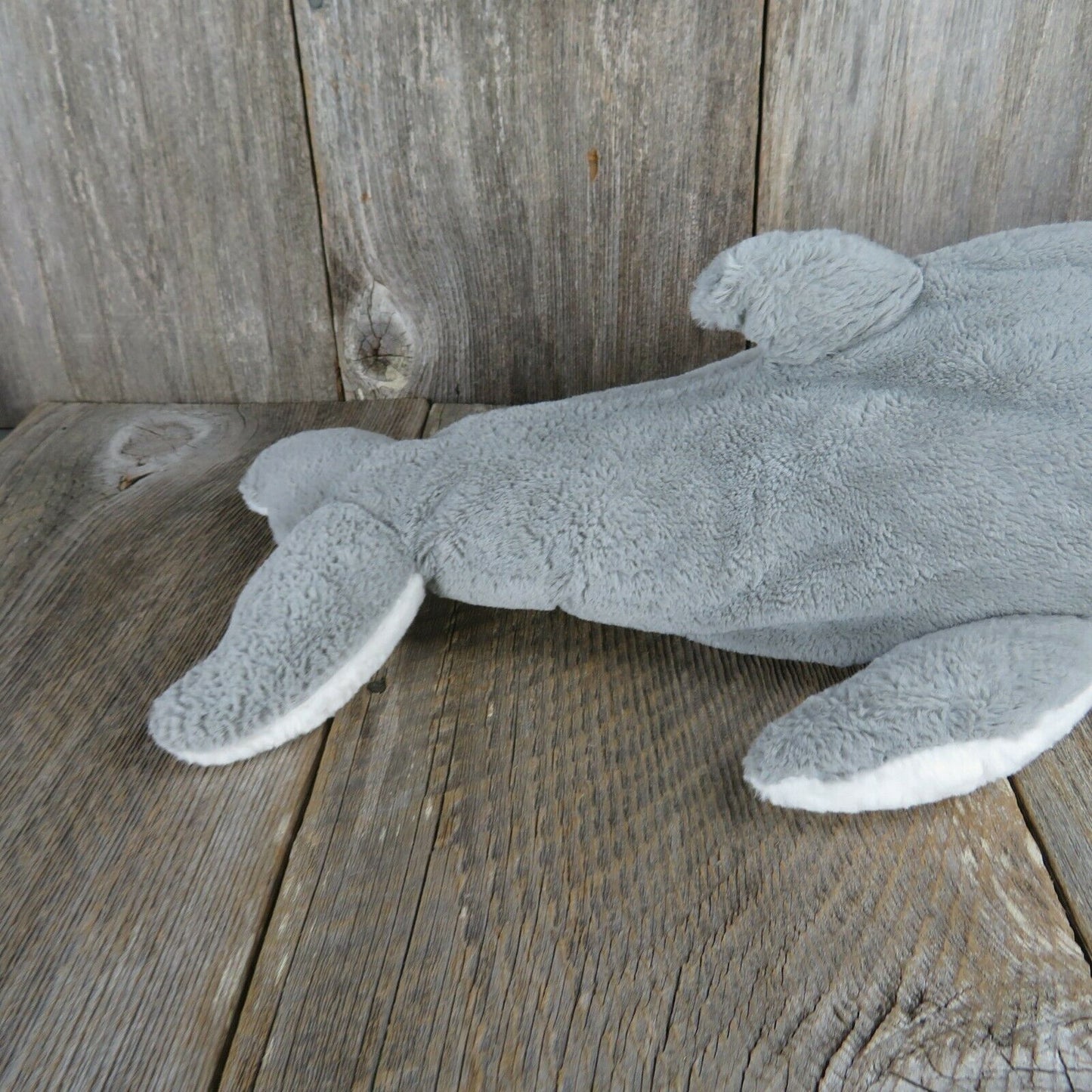 Dolphin Plush Grey White Blue Eyes Stuffed Animal