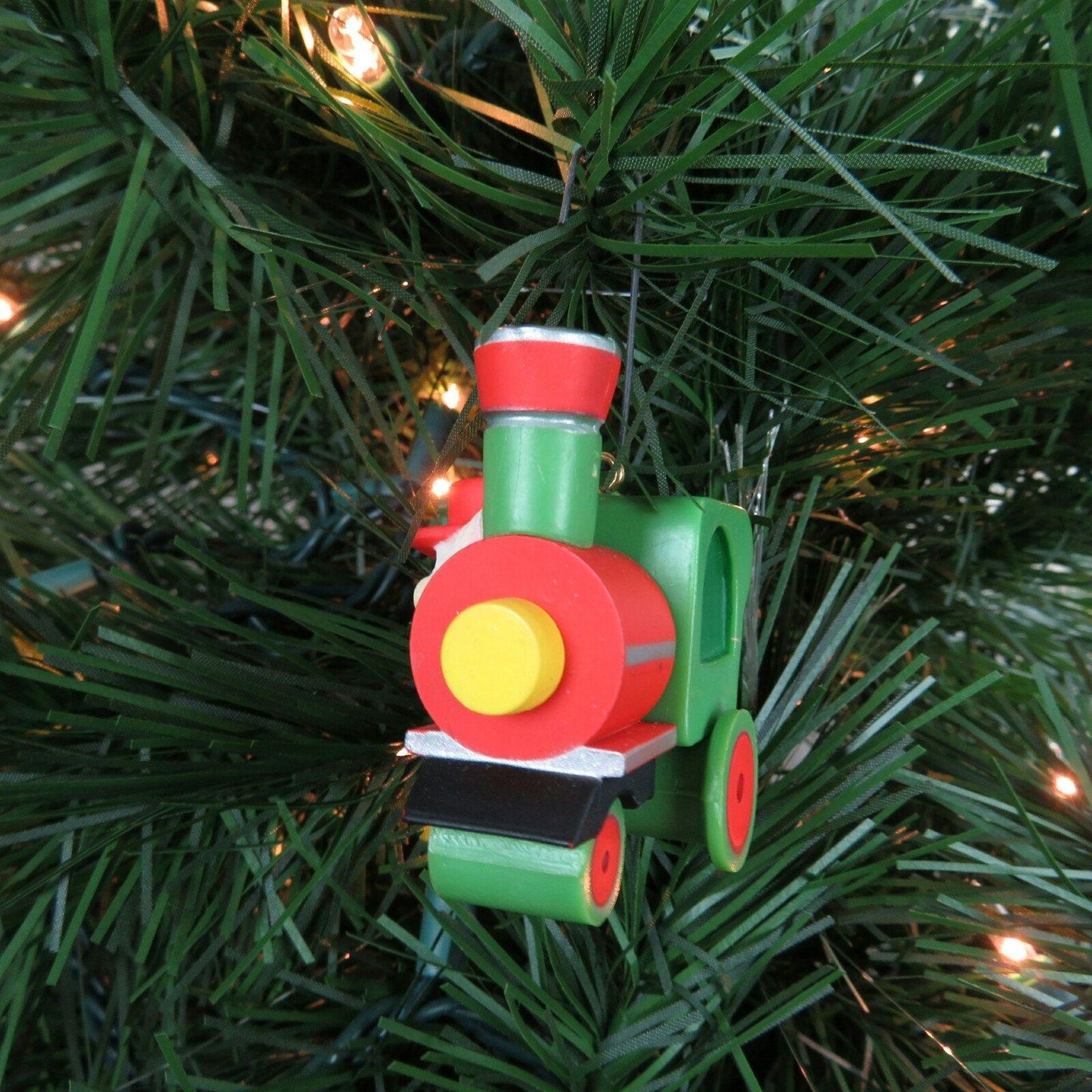 Vintage Mouse Train Ornament Hallmark Engineering Mouse Christmas 1985 Wind Up Train Toy Engine Keepsake